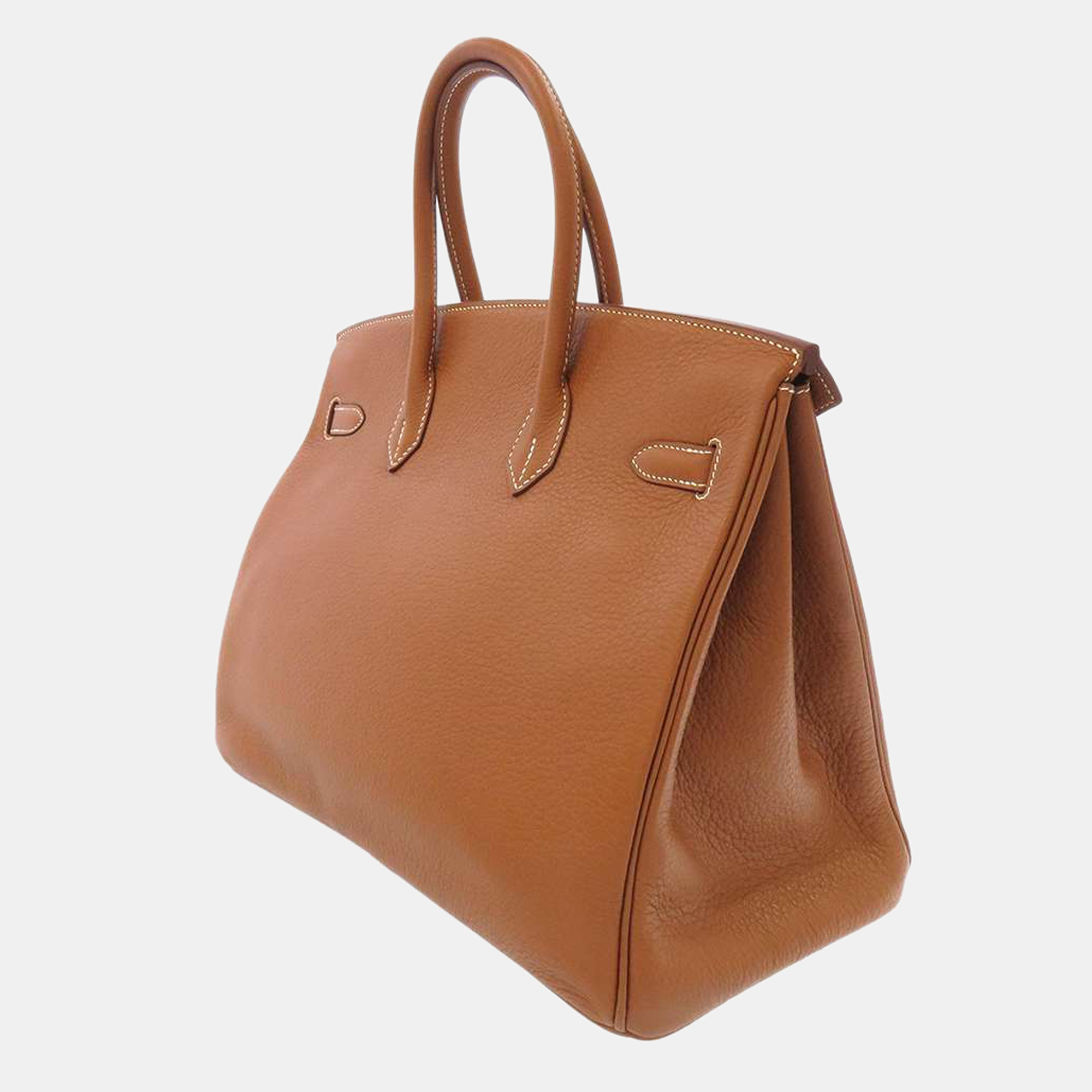 

Hermes Gold Taurillon Clemence Leather Palladium Hardware Birkin 35 Bag
