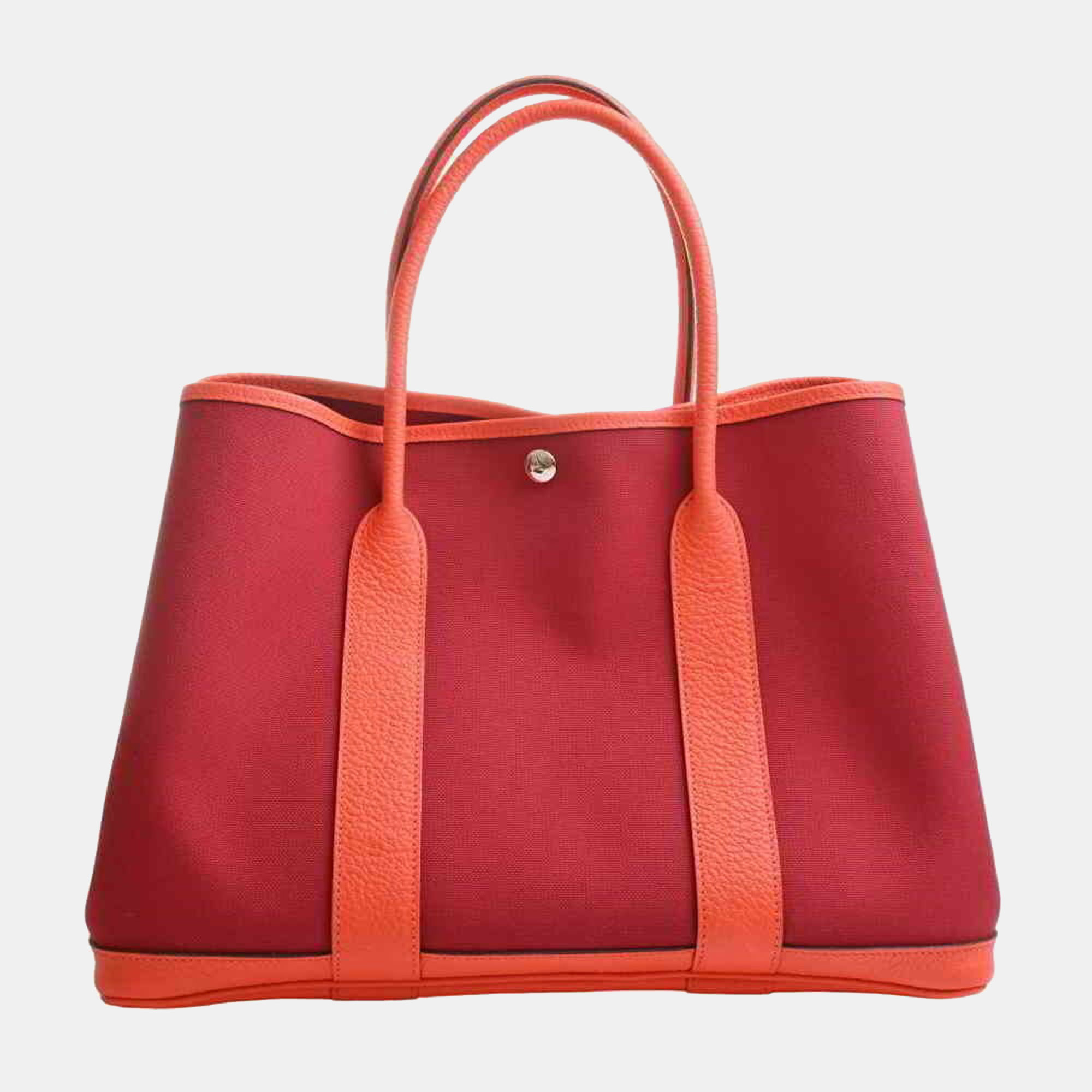 

Hermes Negonda Toile Officie Garden PM Tote Bag Red/Orange