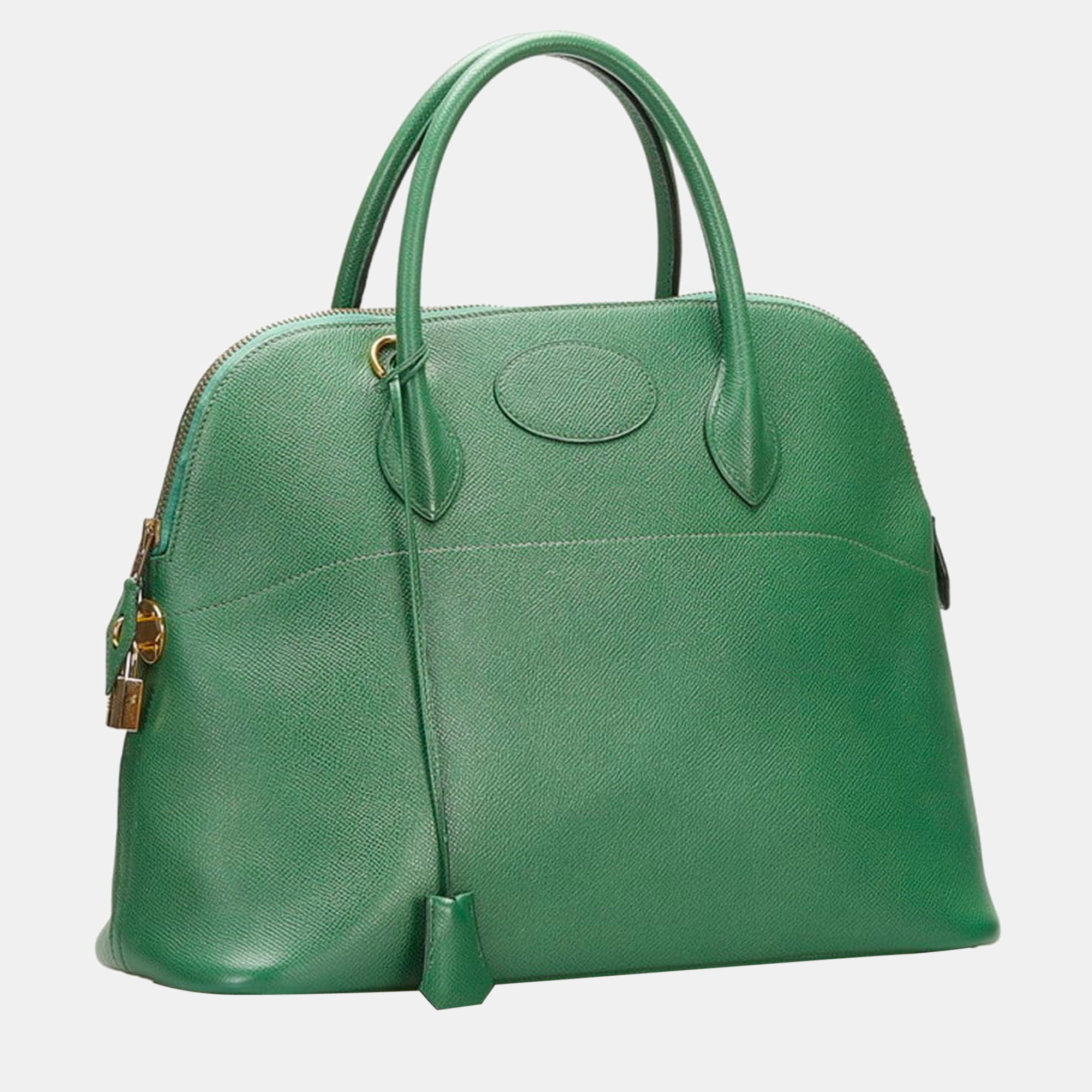 

Hermes Bolide 35 Handbag Shoulder Bag Green Couchbel Women's