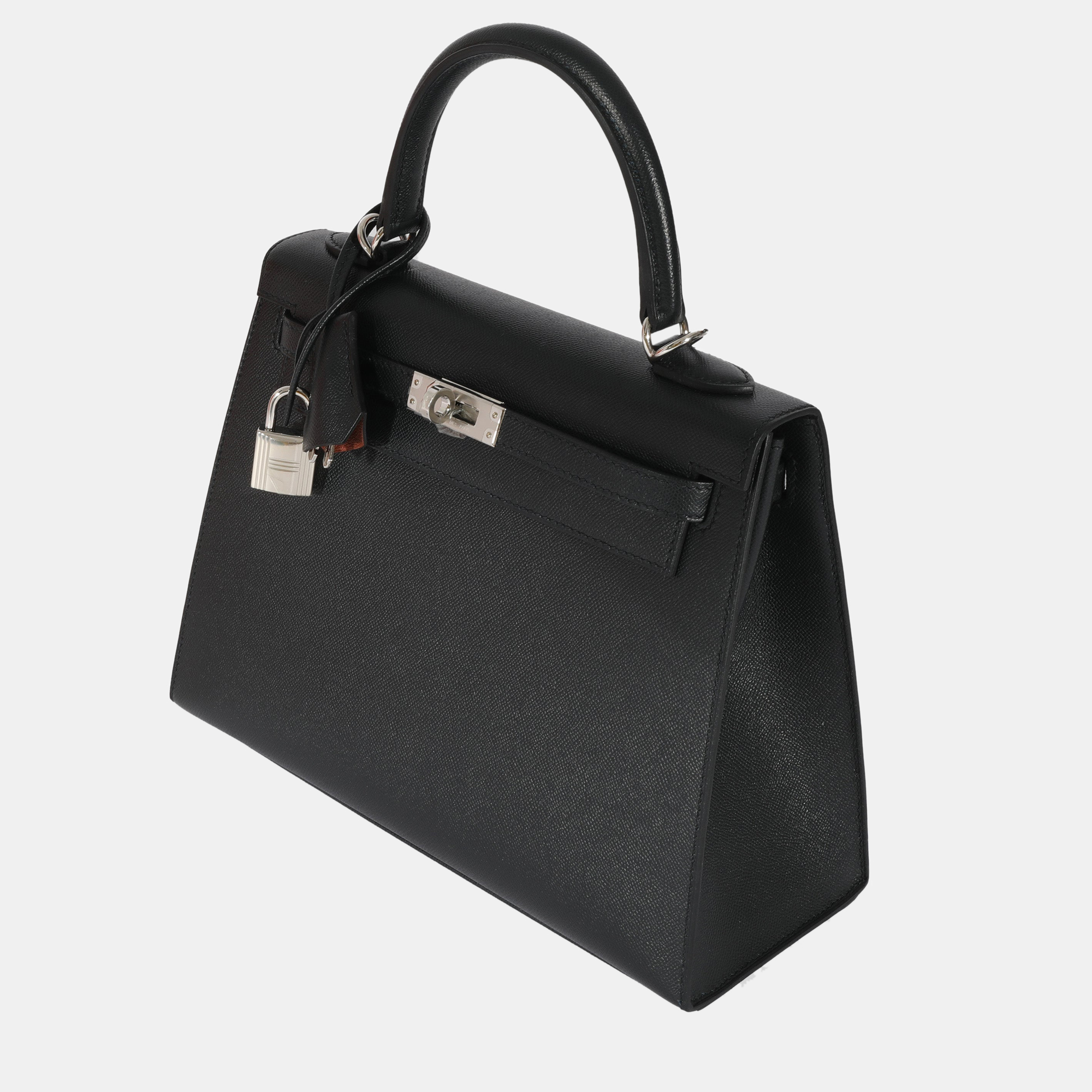 

Hermes Veau Madame Blue De Minuit Etrusque Kelly Sellier 25 PHW, Black