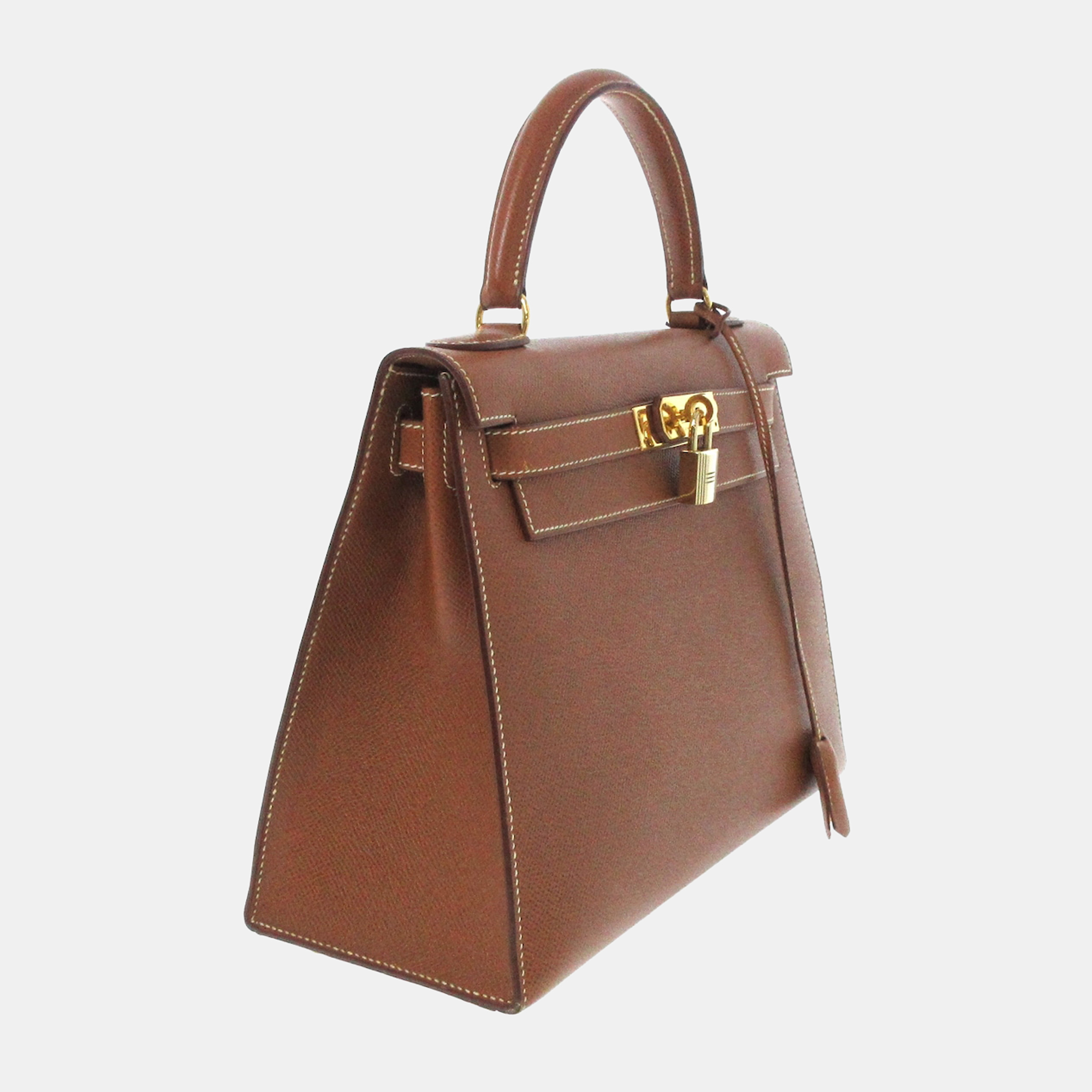 

Hermes Brown Leather Gold Hardware Kelly 28 Sellier Bag