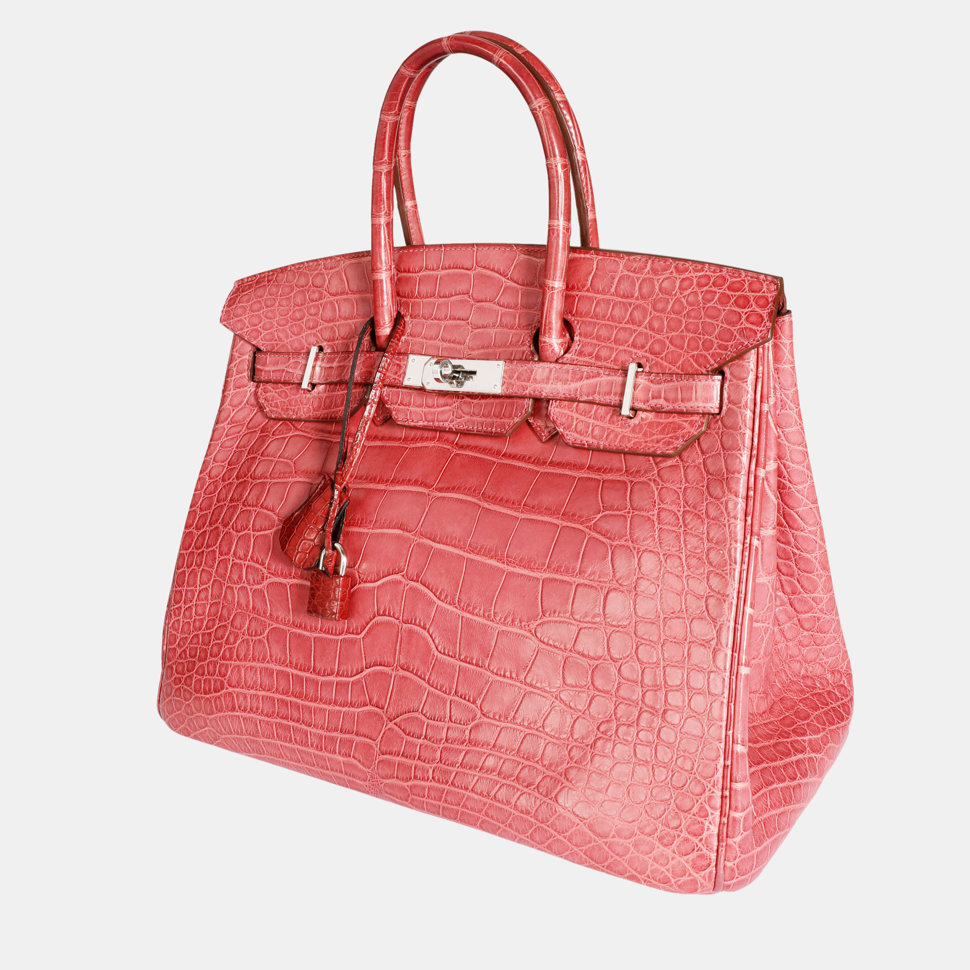 

Hermes Bois De Rose Matte Alligator Birkin 35 PHW, Pink