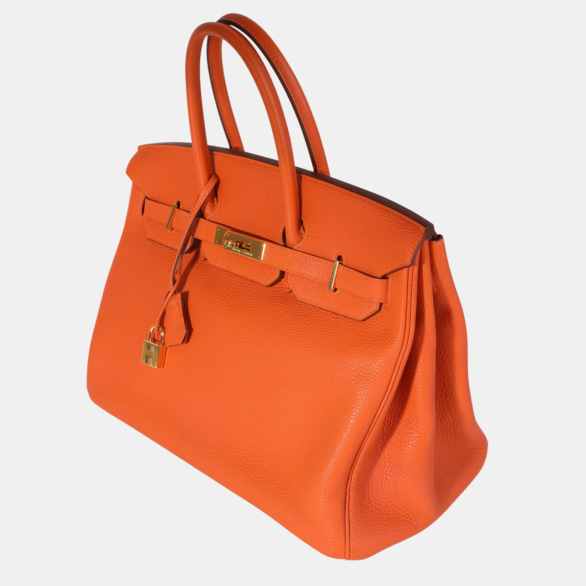 

Hermes Orange Togo Birkin 35 GHW