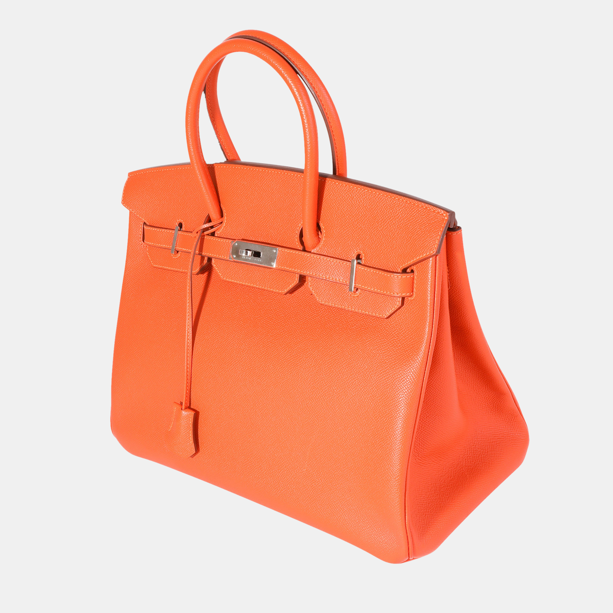 

Hermes Feu Epsom Birkin 35 PHW, Orange