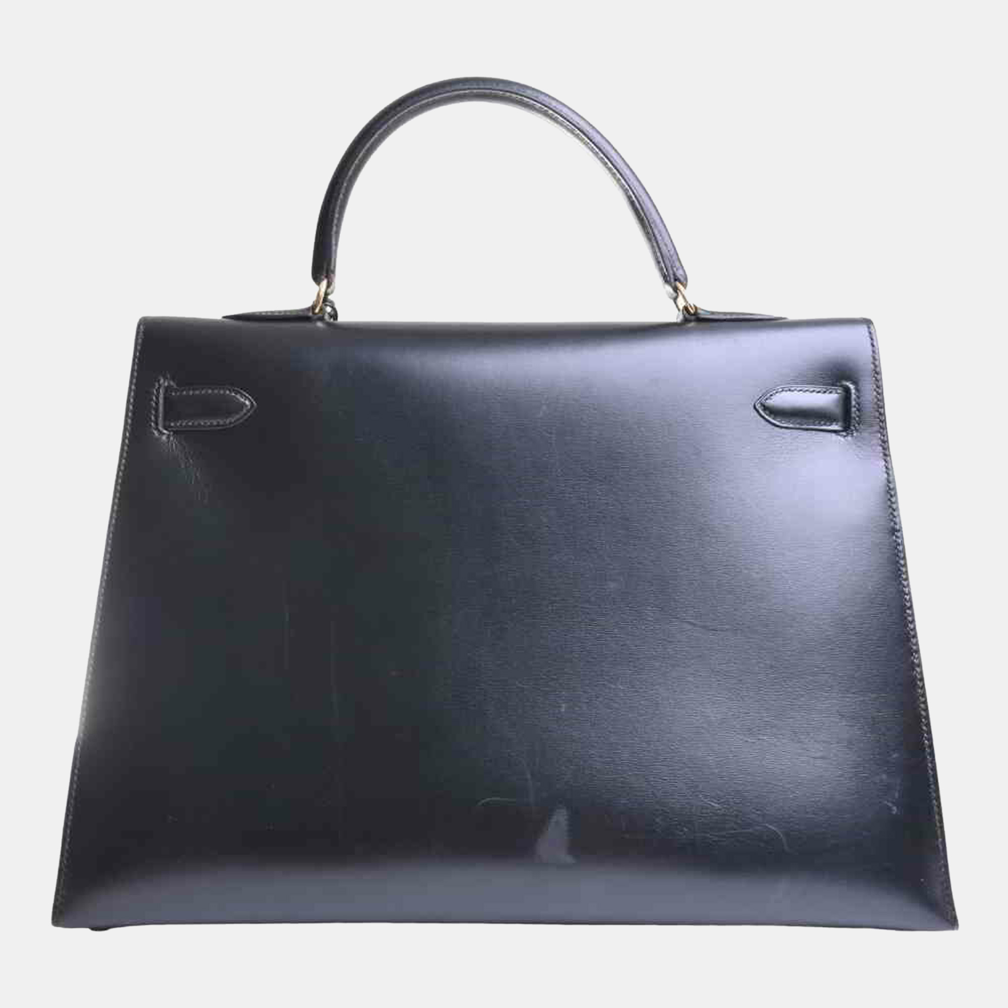 

Hermes box calf Kelly 35 handbag black