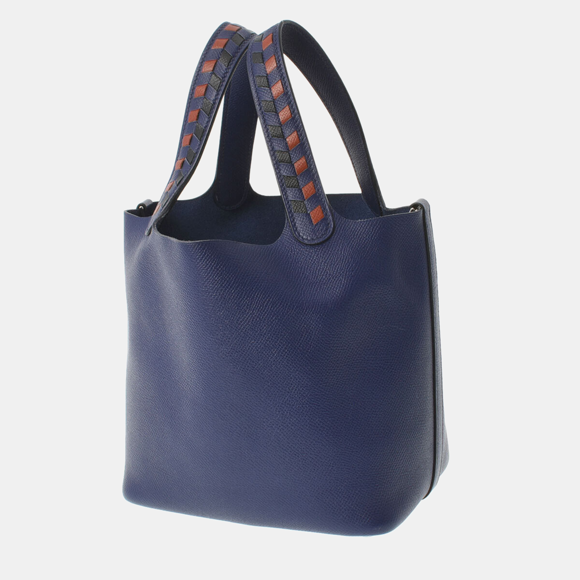 

Hermes Blue Epsom Leather Picotin Lock PM Tressage Tote Bag