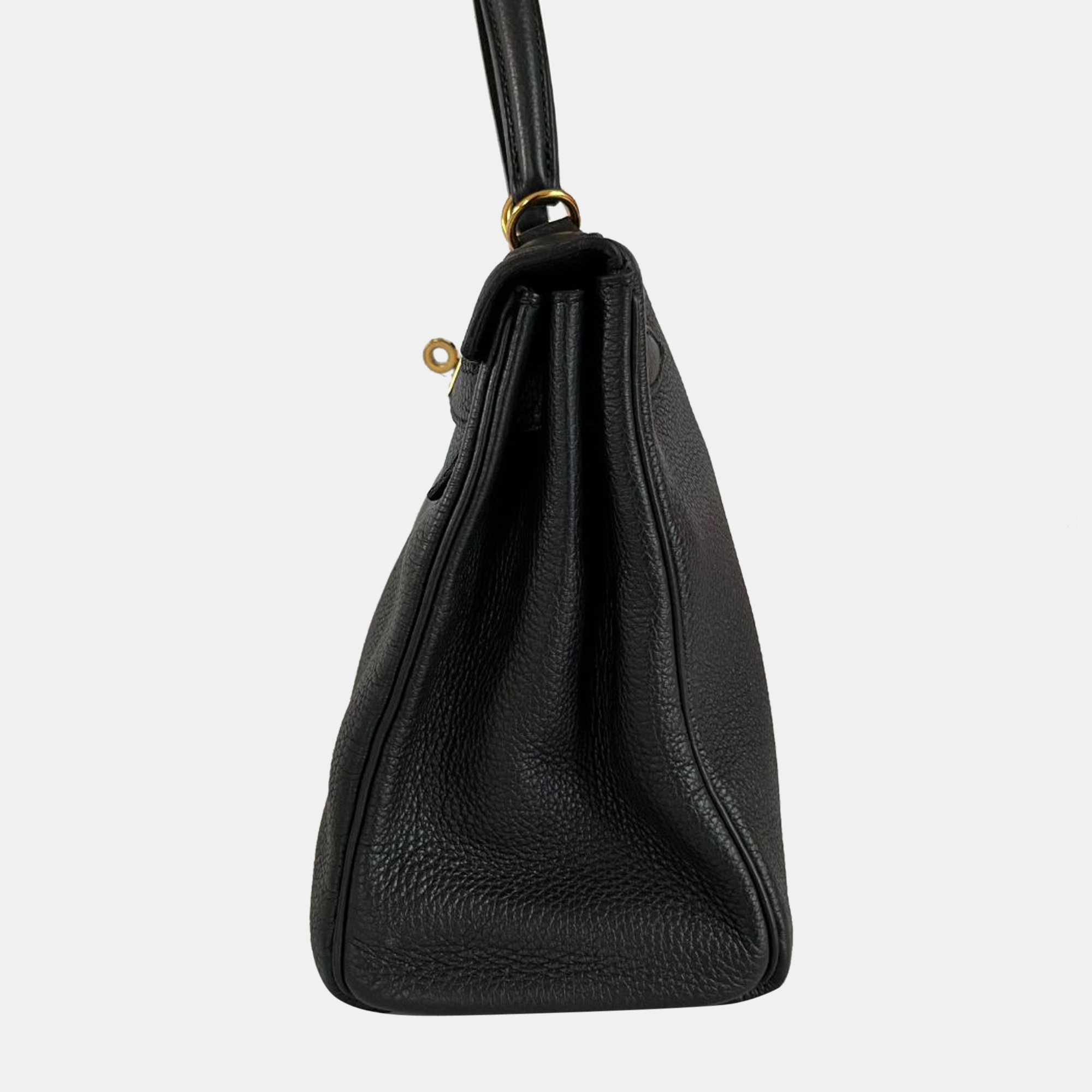

Hermes Black Togo Leather Gold Hardware Kelly 28 Retourne Bag
