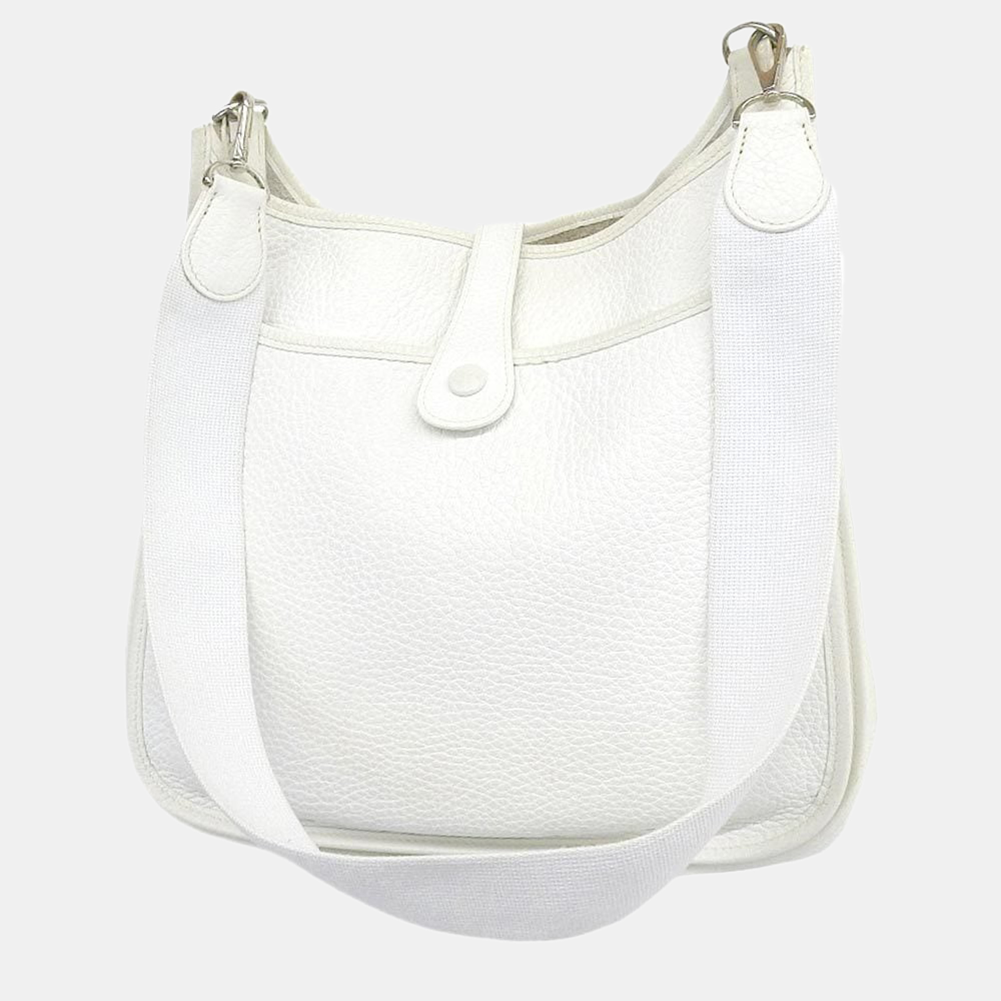 

Hermes Evelyn 2 GM shoulder bag Taurillon Clemence white J stamp