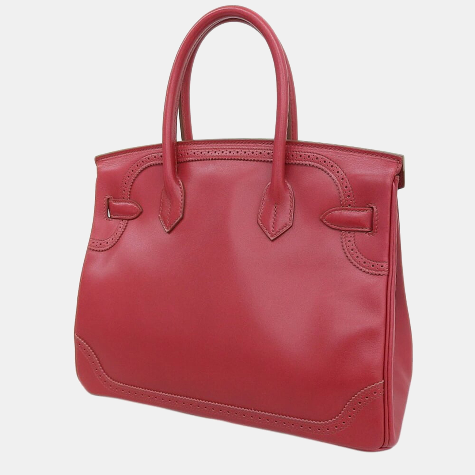 

Hermes Birkin 30 Gillies handbag tadelakt ruby gold hardware a¡P stamp, Red