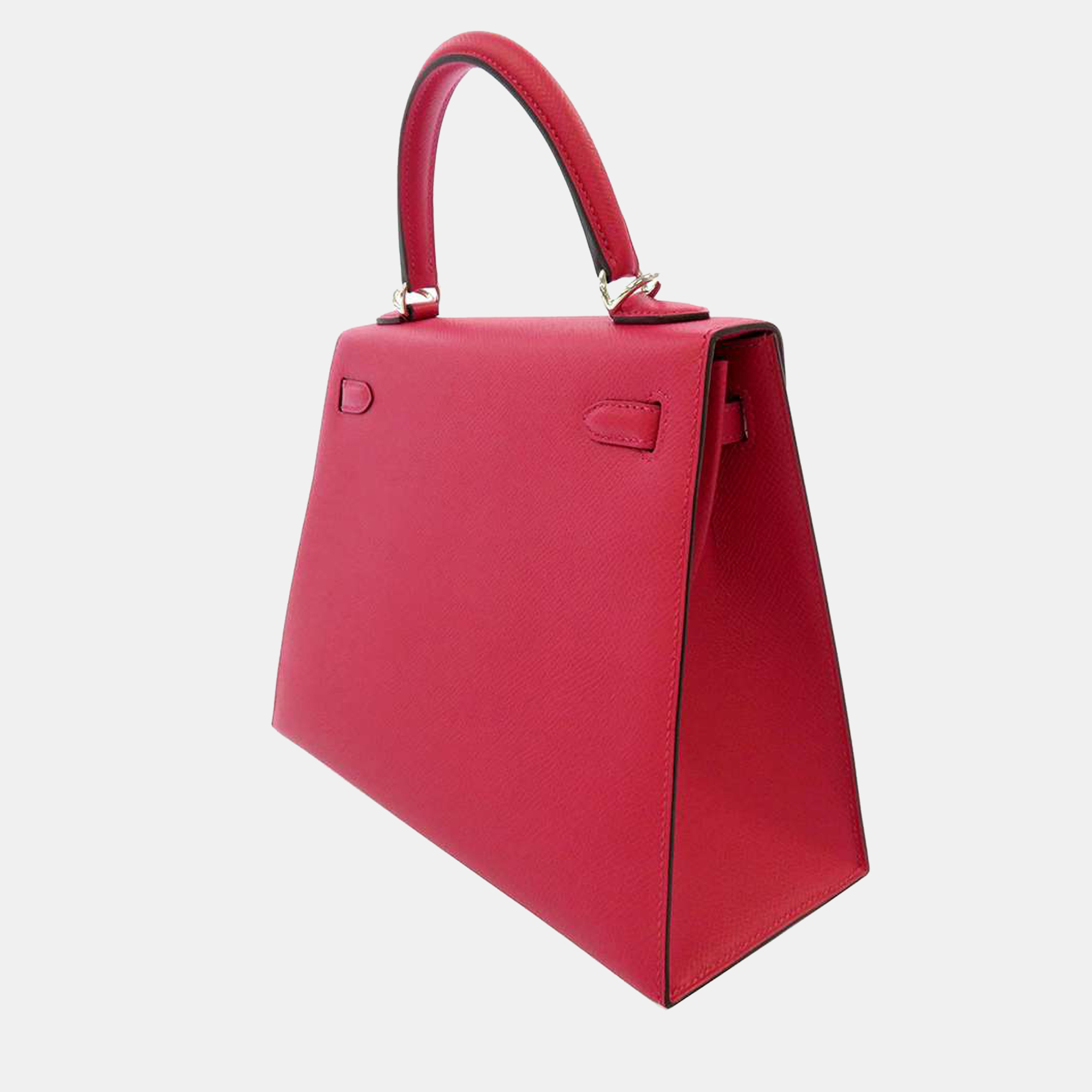 

Hermes Red Epsom Leather Palladium Hardware Kelly Sellier 25 Bag