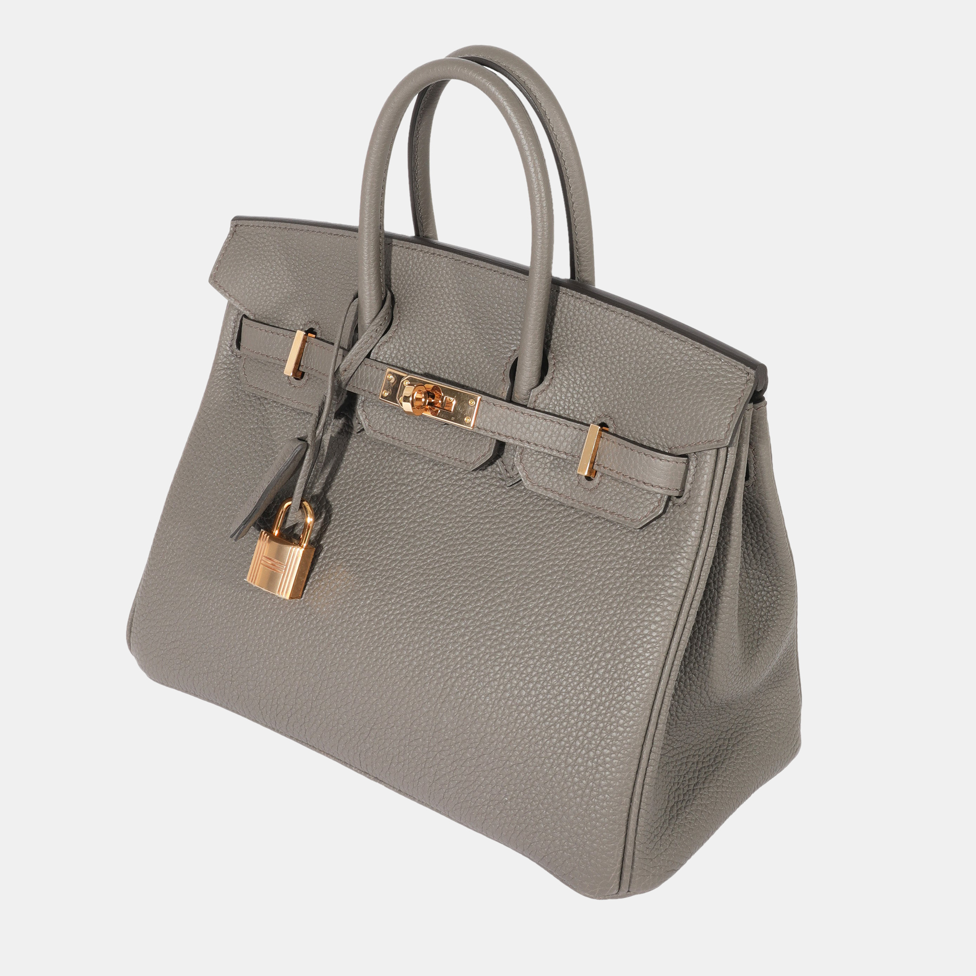 

Hermes Gris Etain Togo Birkin 25 RGHW, Grey