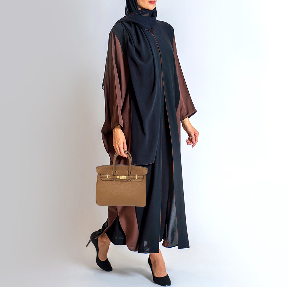

Hermes Gold Togo Leather Gold Finish Birkin 25 Bag, Brown