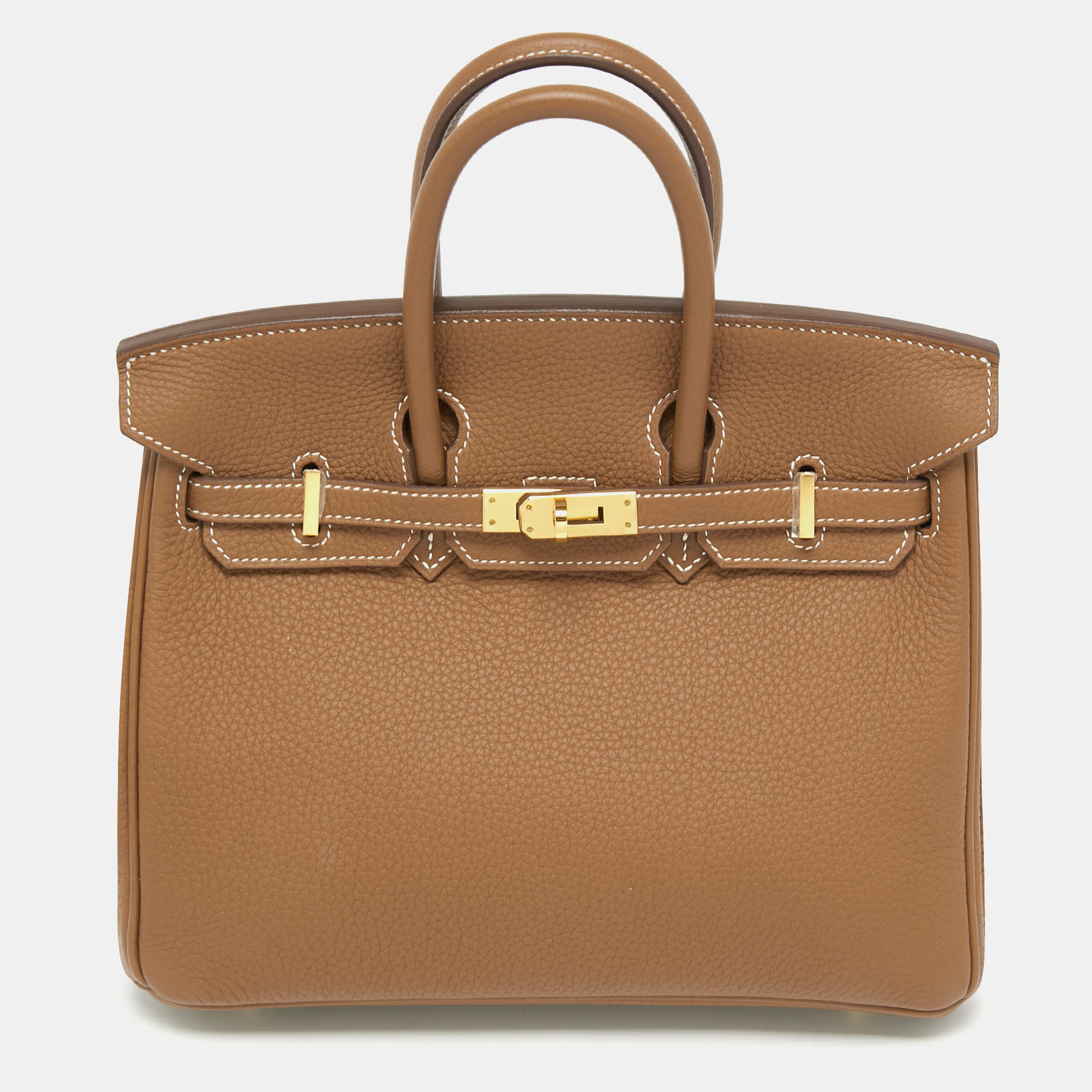 Hermes Gold Togo Leather Gold Finish Birkin 25 Bag