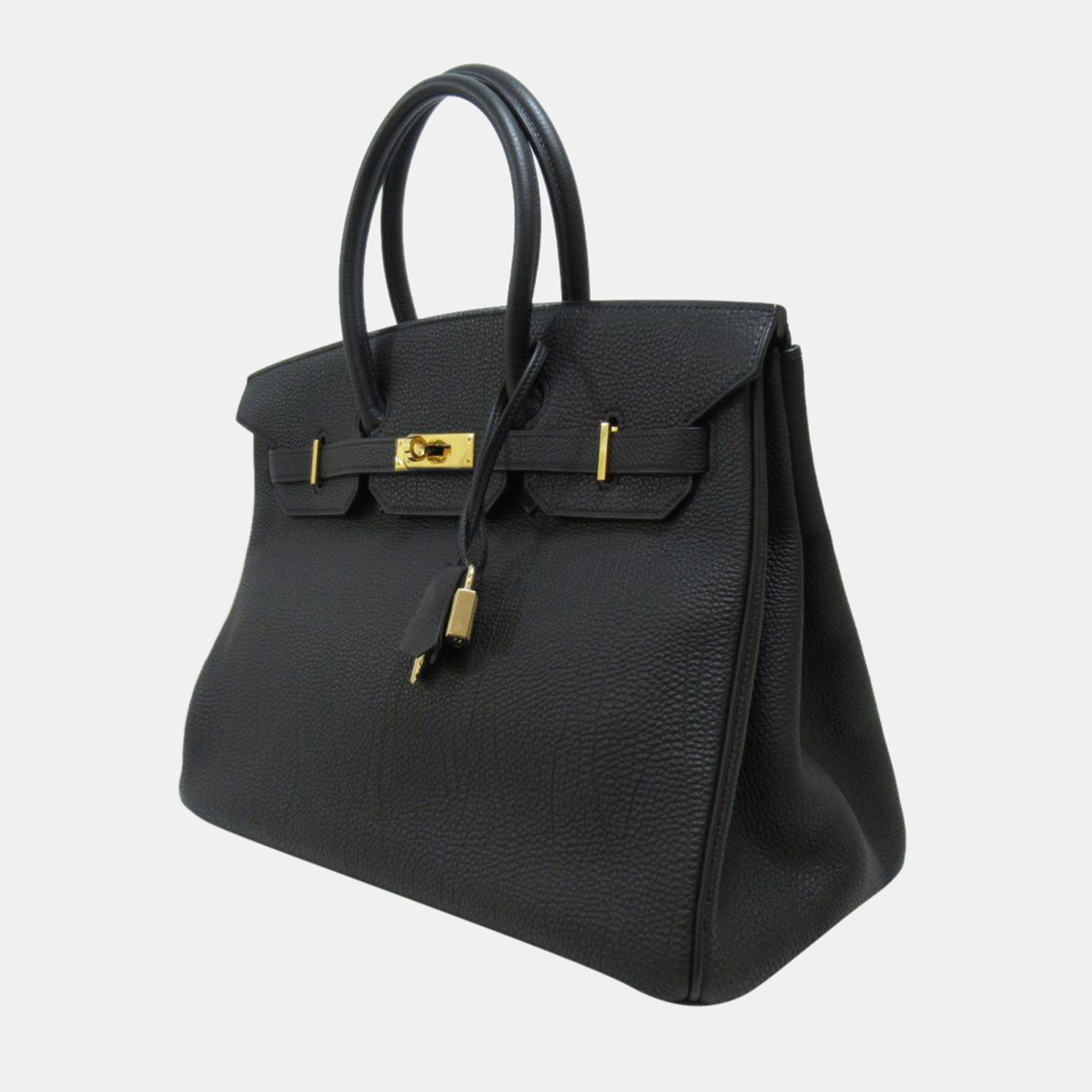 

Hermes Black Togo Leather Gold Hardware Birkin 35 Bag