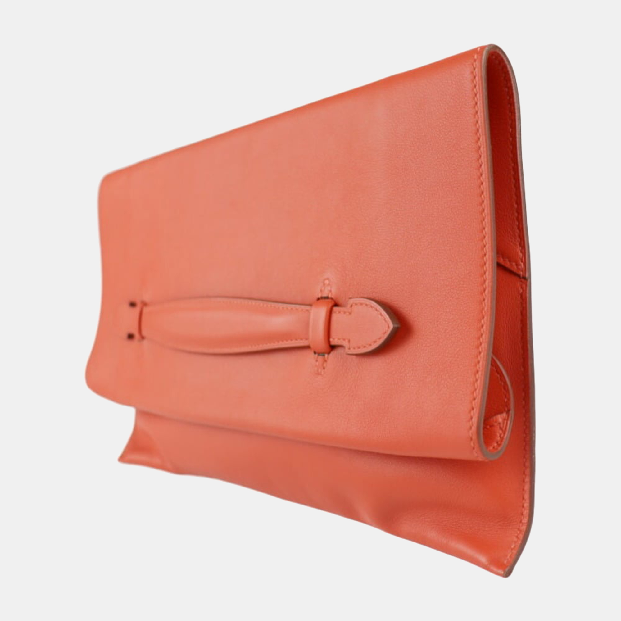 

Hermes Pripla Clutch Bag Swift Orange Poppy Second Pouch Bifold