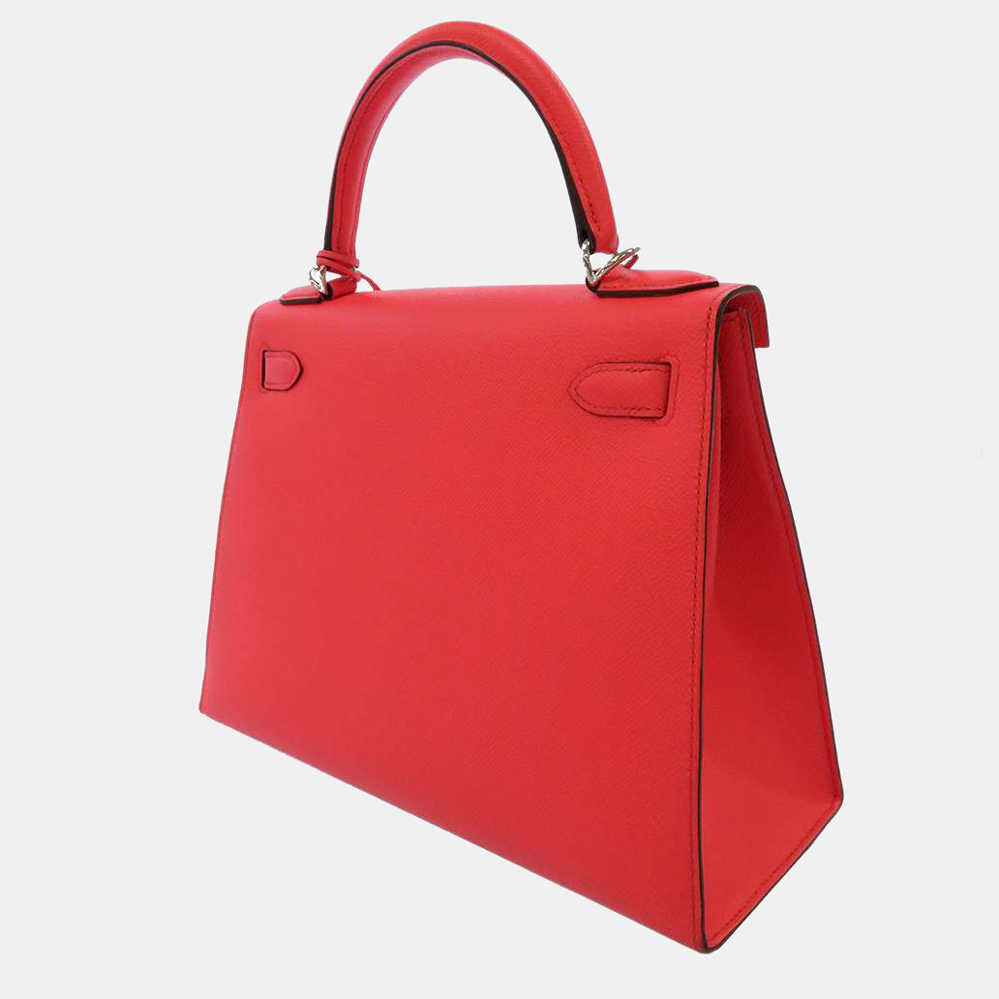 

Hermes Red Epsom Leather Palladium Hardware Kelly Sellier 28 Bag