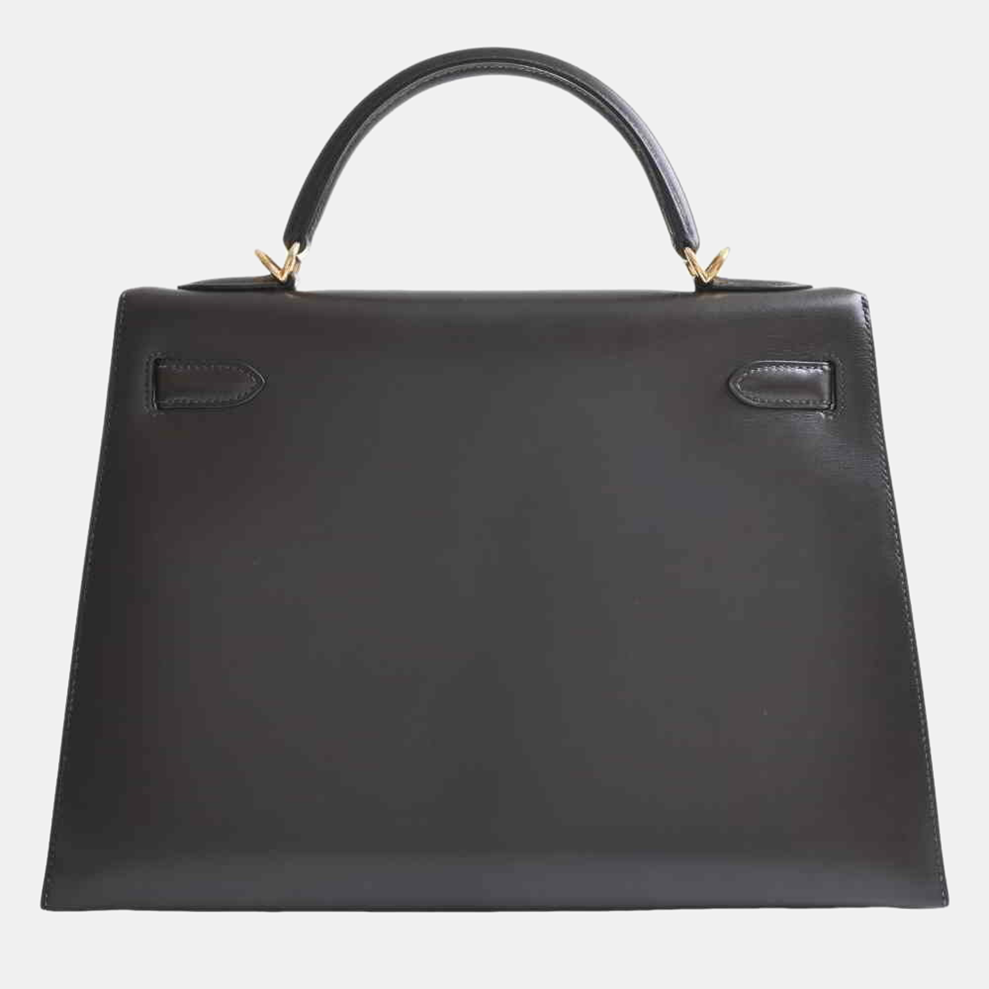 

Hermes box calf Kelly 32 handbag brown