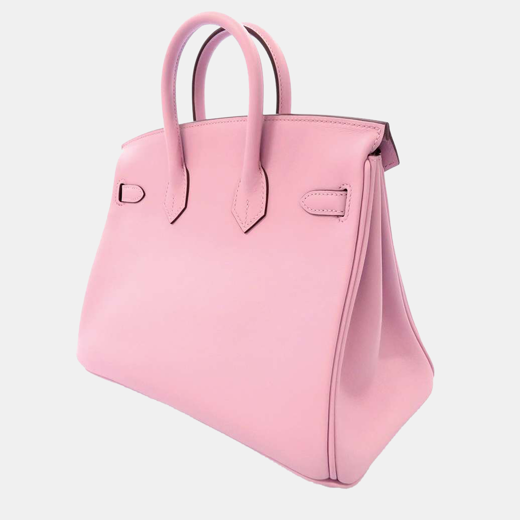 

Hermes Mauve Sylvestre Swift Leather Gold Hardware 25 Birkin Bag, Pink