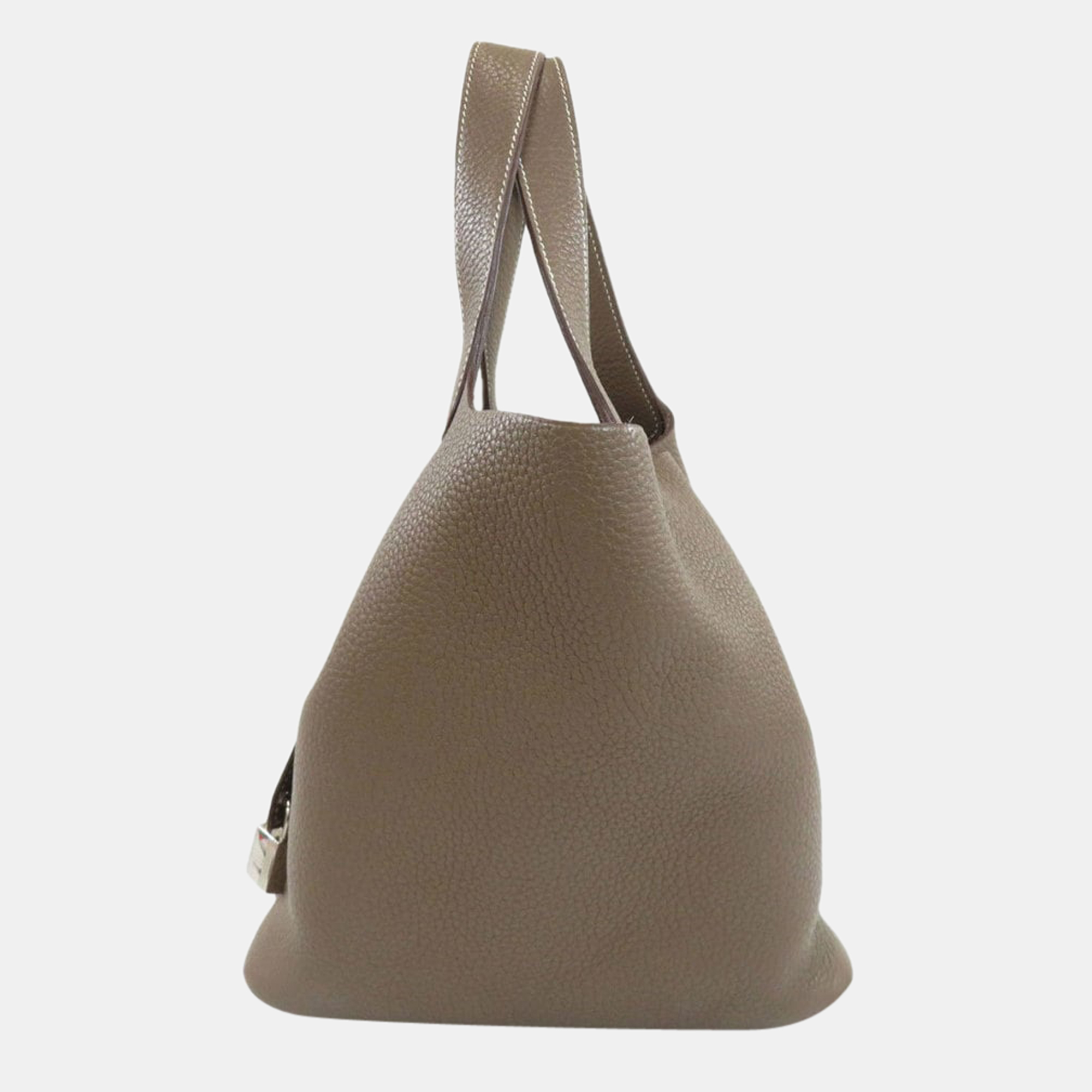

Hermes Picotin Lock MM Etoupe Handbag Taurillon Women's, Grey