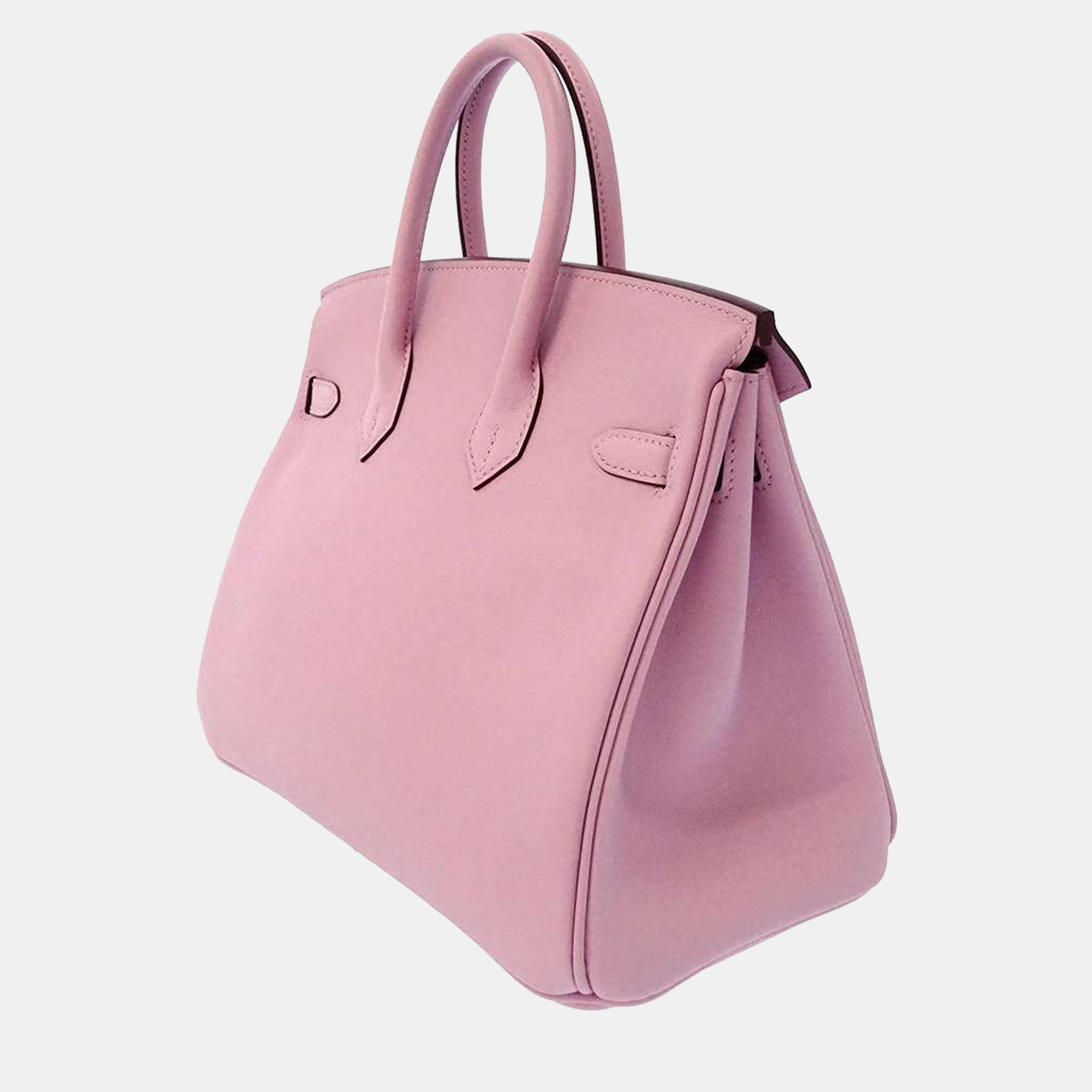 

Hermes Pink Swift Leather Palladium Hardware Birkin 25 Bag
