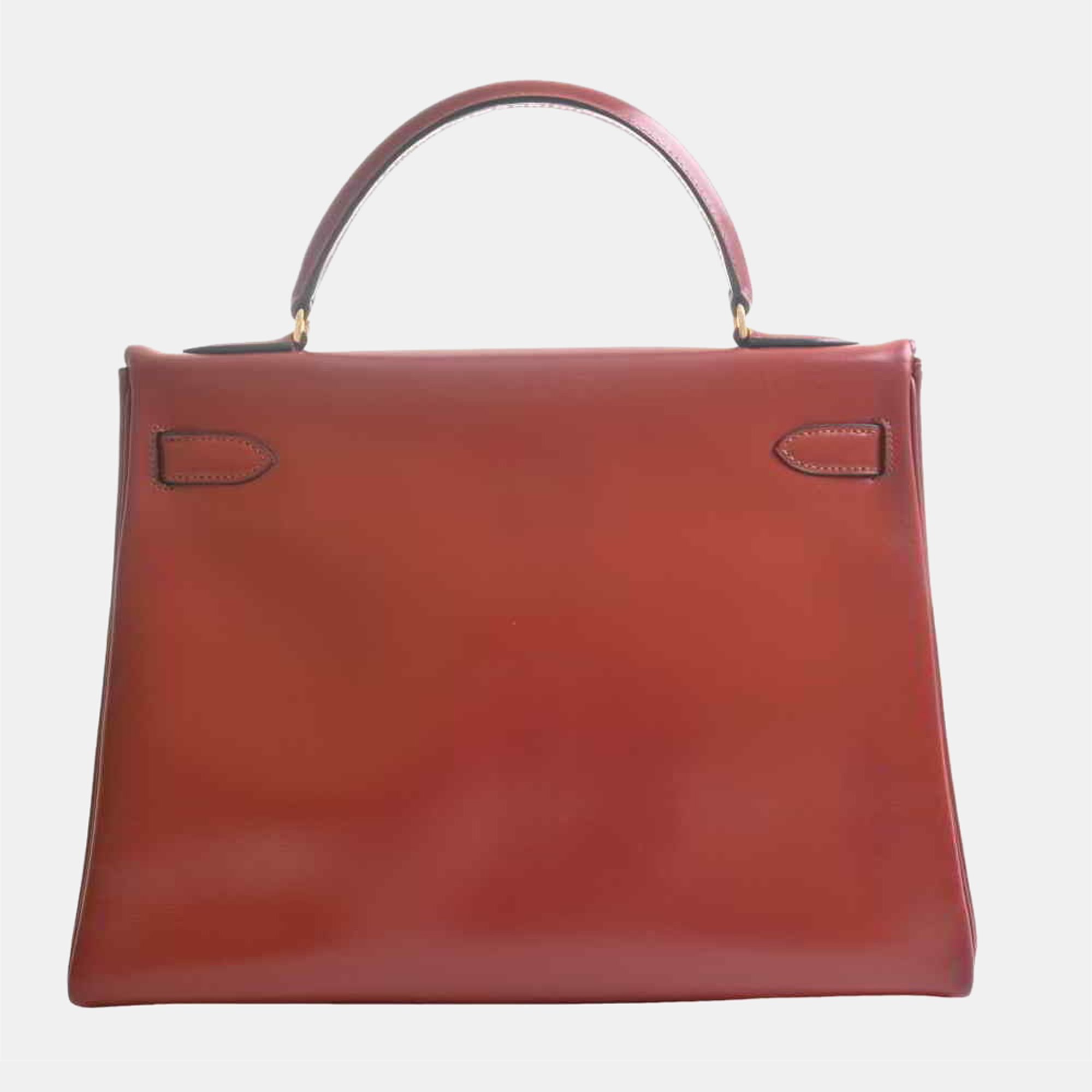 

Hermes box calf Kelly 32 handbag brown