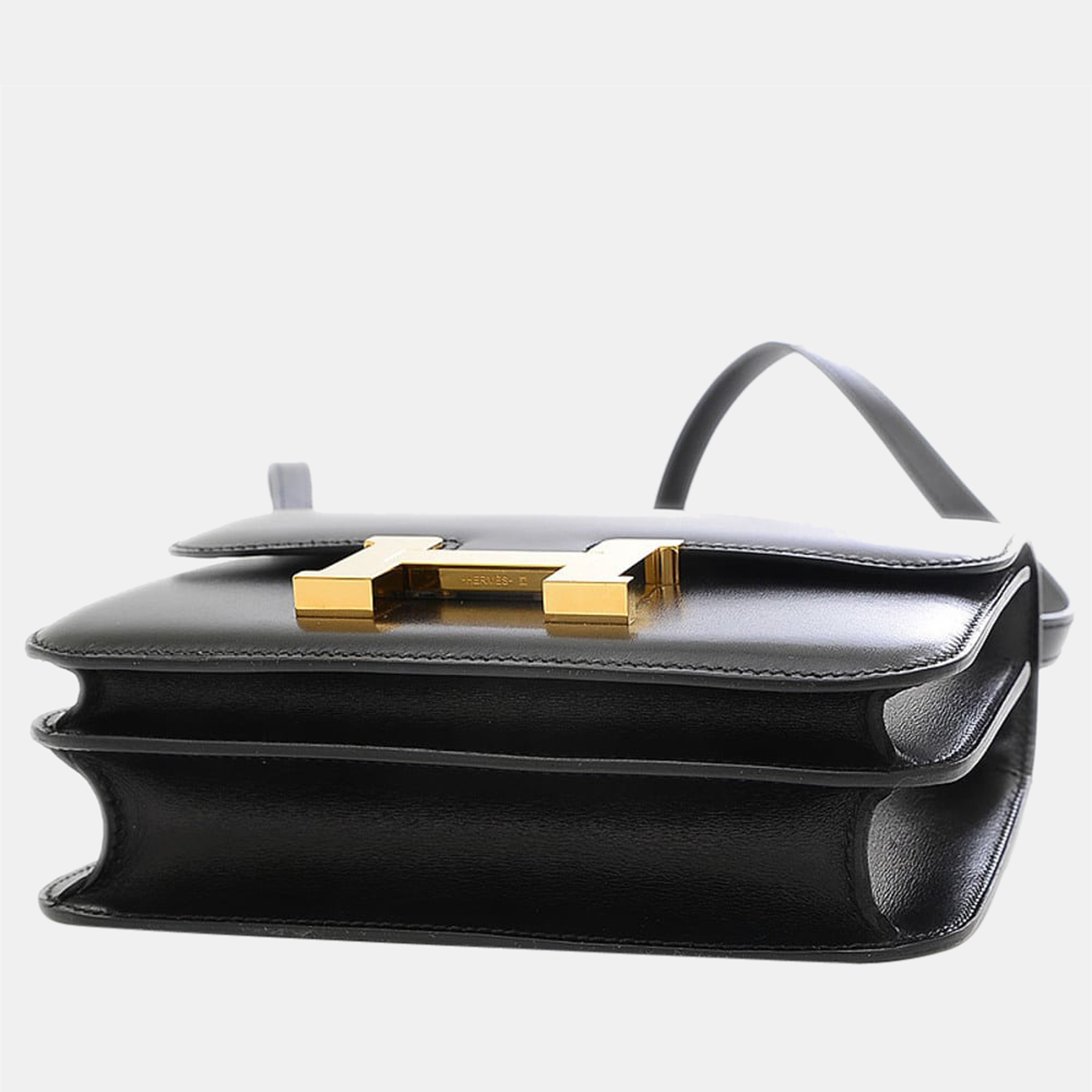 

Hermes Constance Mini 18 Box Calf Shoulder Bag Black Gold Hardware C Engraved