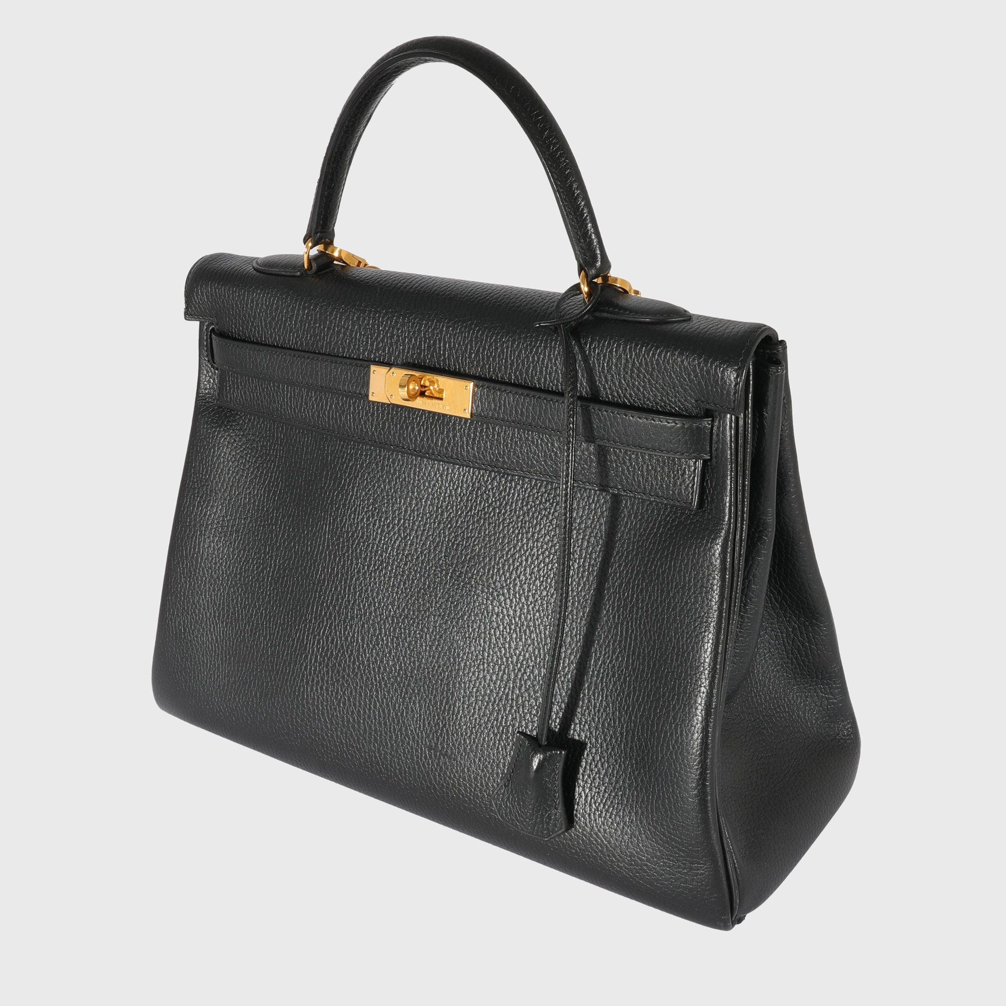 

Hermes Black Ardennes Kelly Retourne 35 GHW