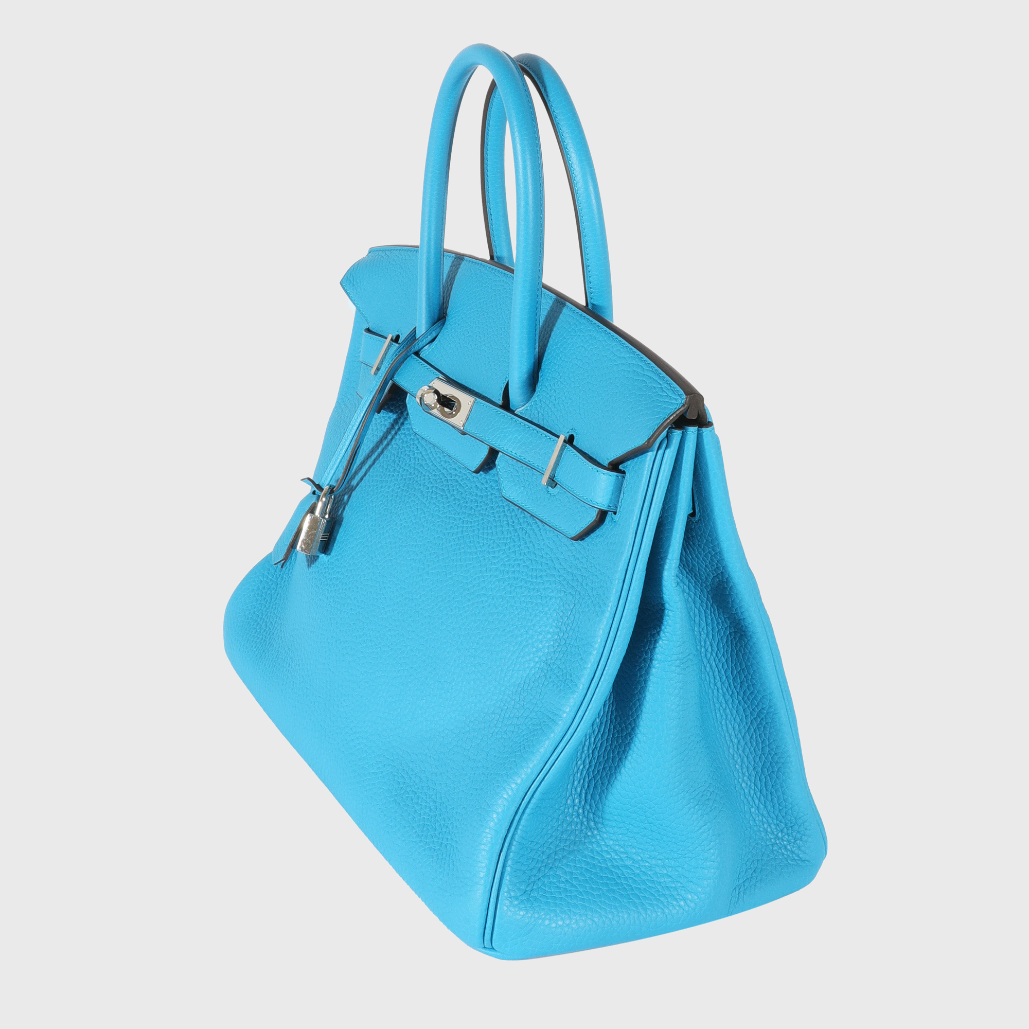 

Hermes Blue Zanzibar Clemence Birkin 35 PHW