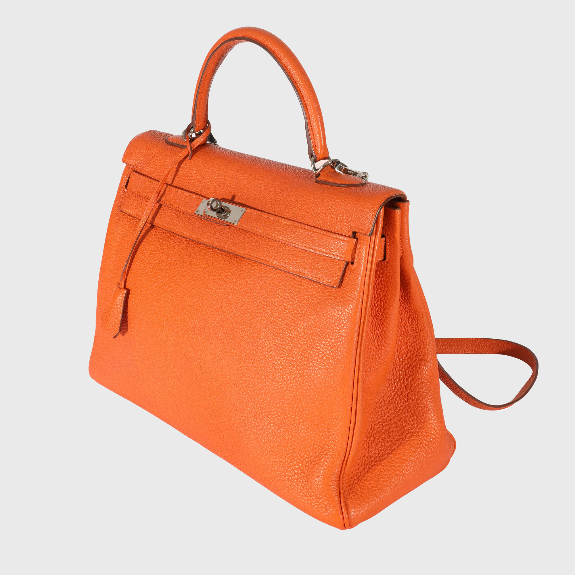 

Hermes Feu Togo Kelly 35 PHW, Orange