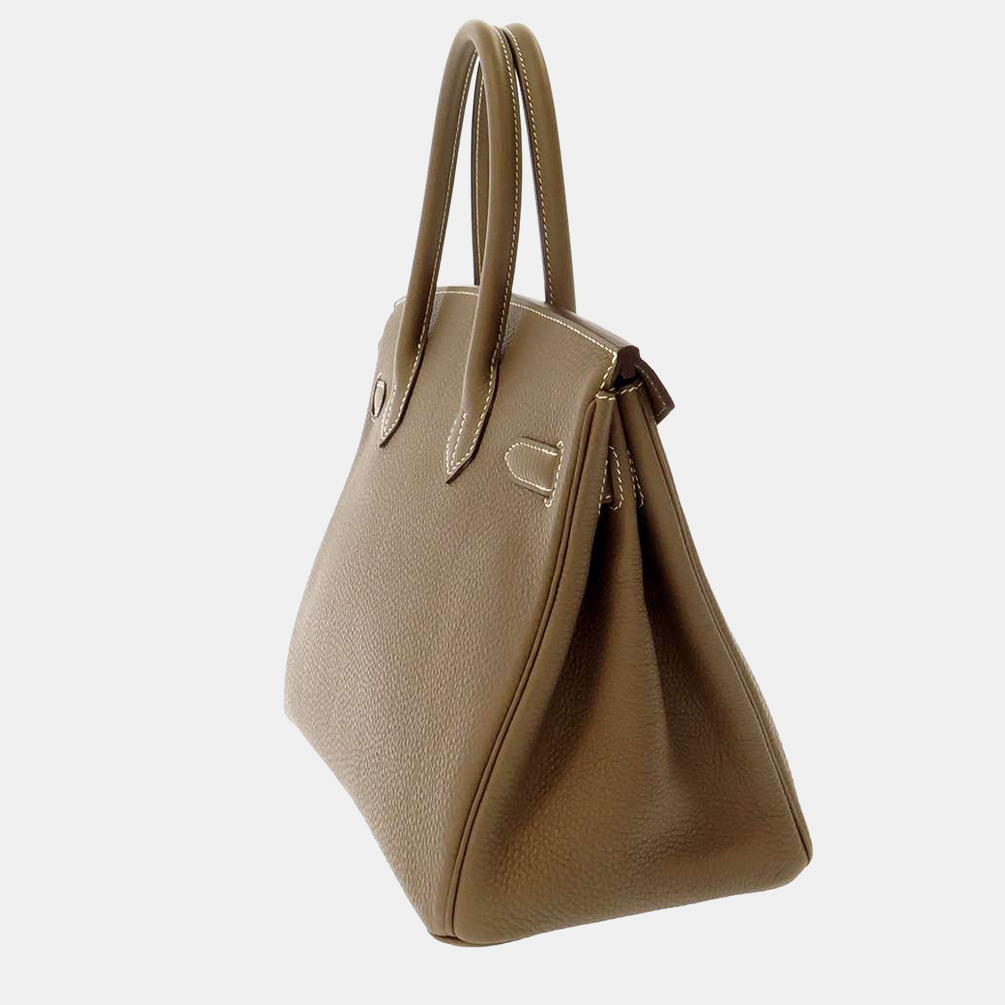 

Hermes Etoupe Togo Leather Gold Hardware Birkin 30 Tote Bag, Grey