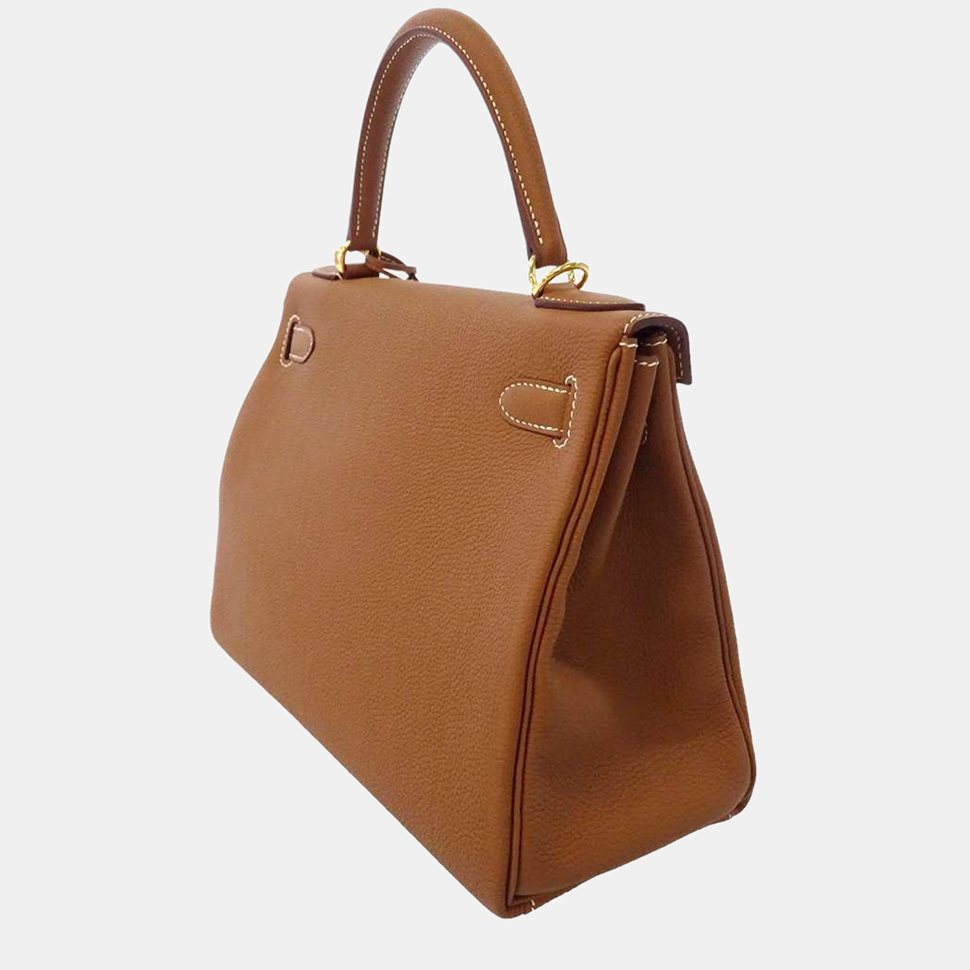 

Hermes Gold Togo Leather Gold Hardware Kelly 28 Retourne Bag