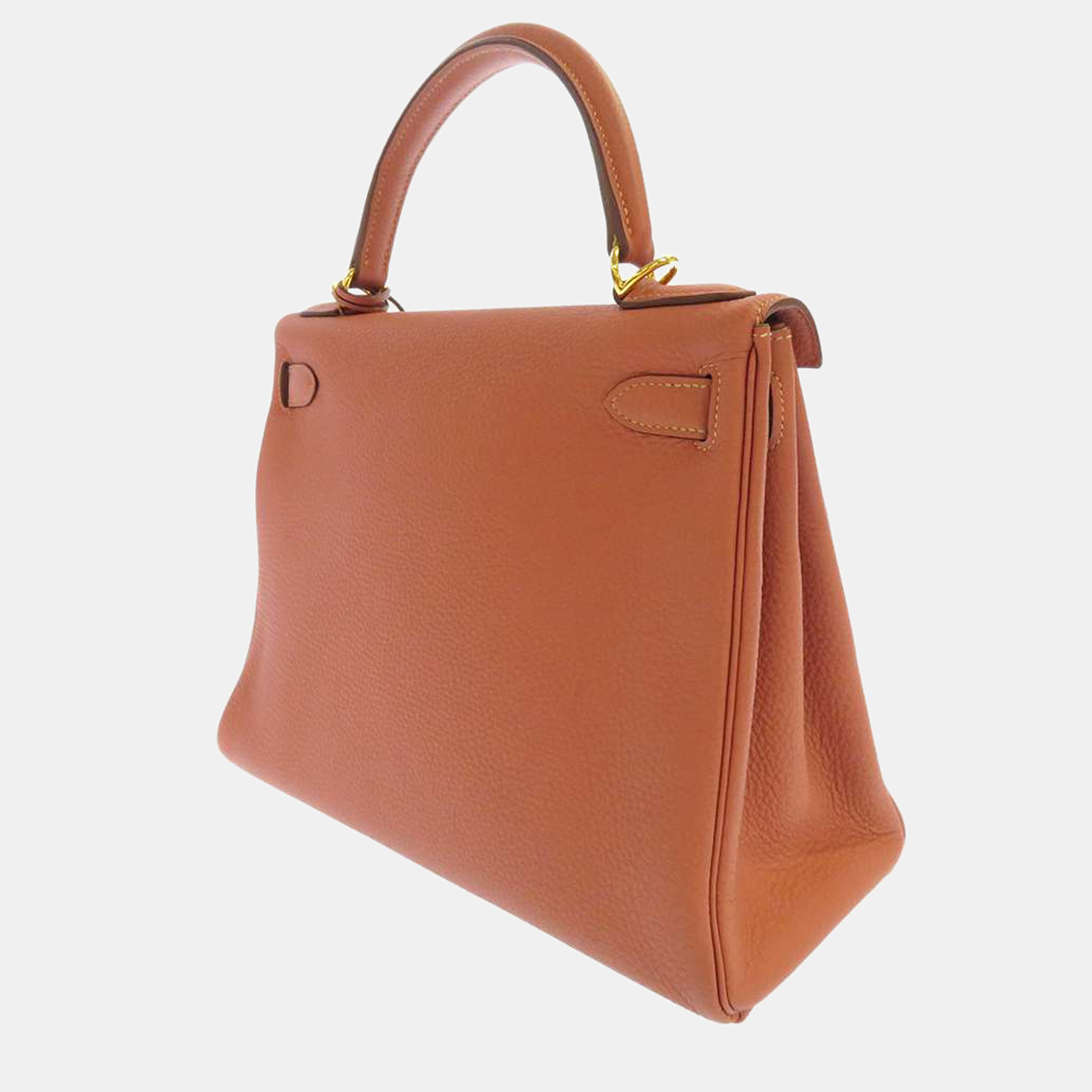 

Hermes Brown Togo Leather Gold Hardware Kelly 28 Retourne Bag