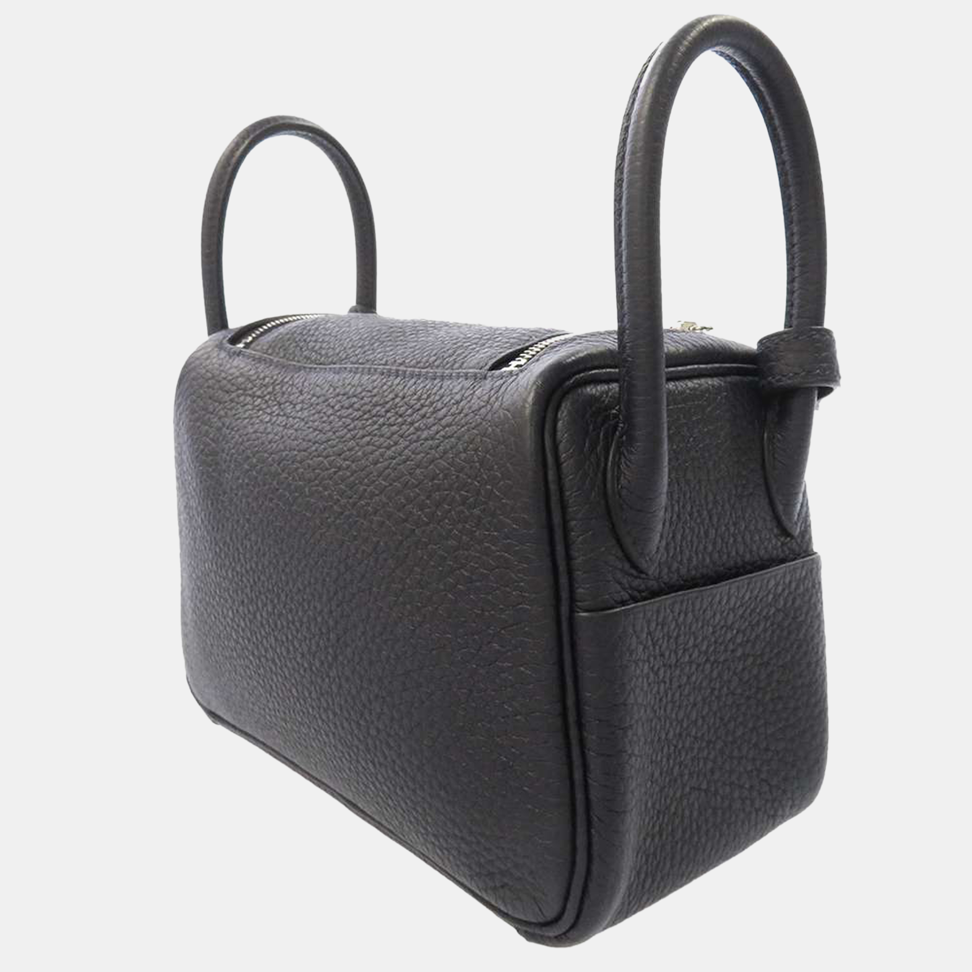 

Hermès Blue Taurillon Clemence Leather Palladium Hardware Mini Lindy Shoulder Bag