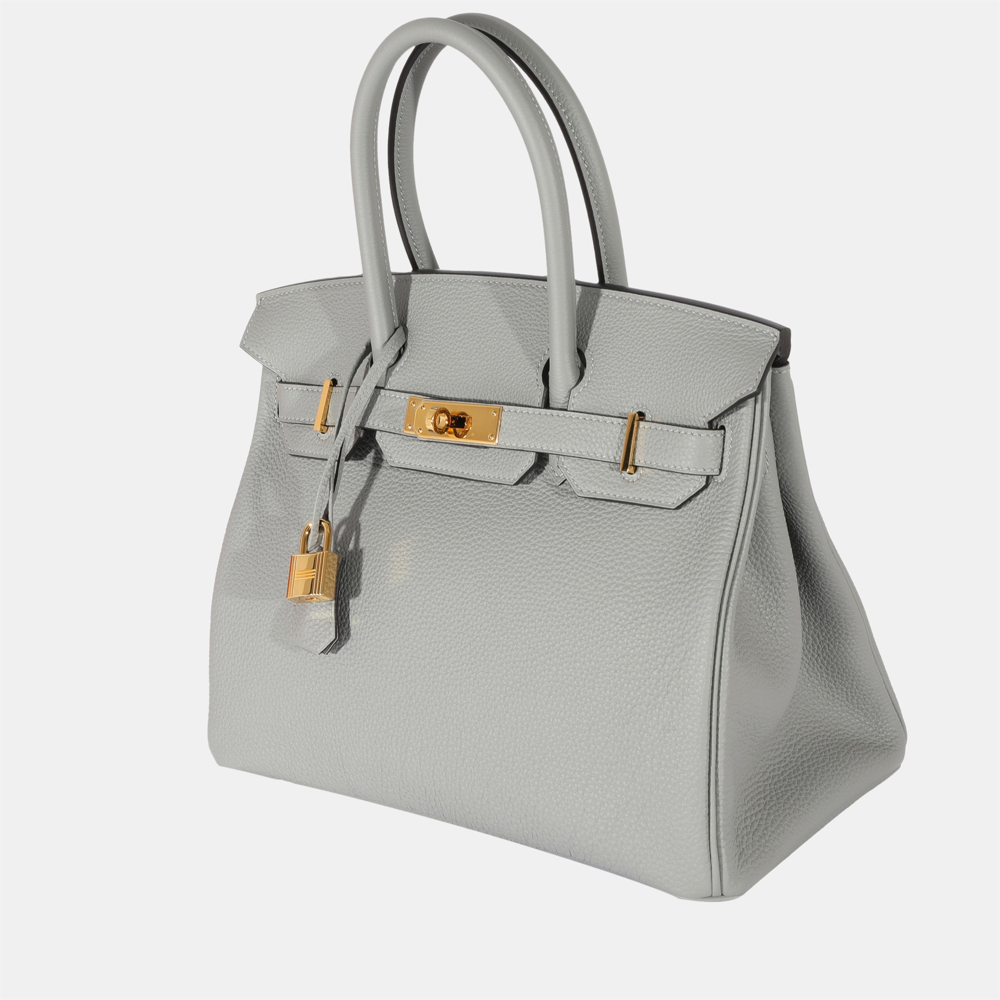 

Hermes Togo Gris Mouette Birkin 30 GHW, Grey