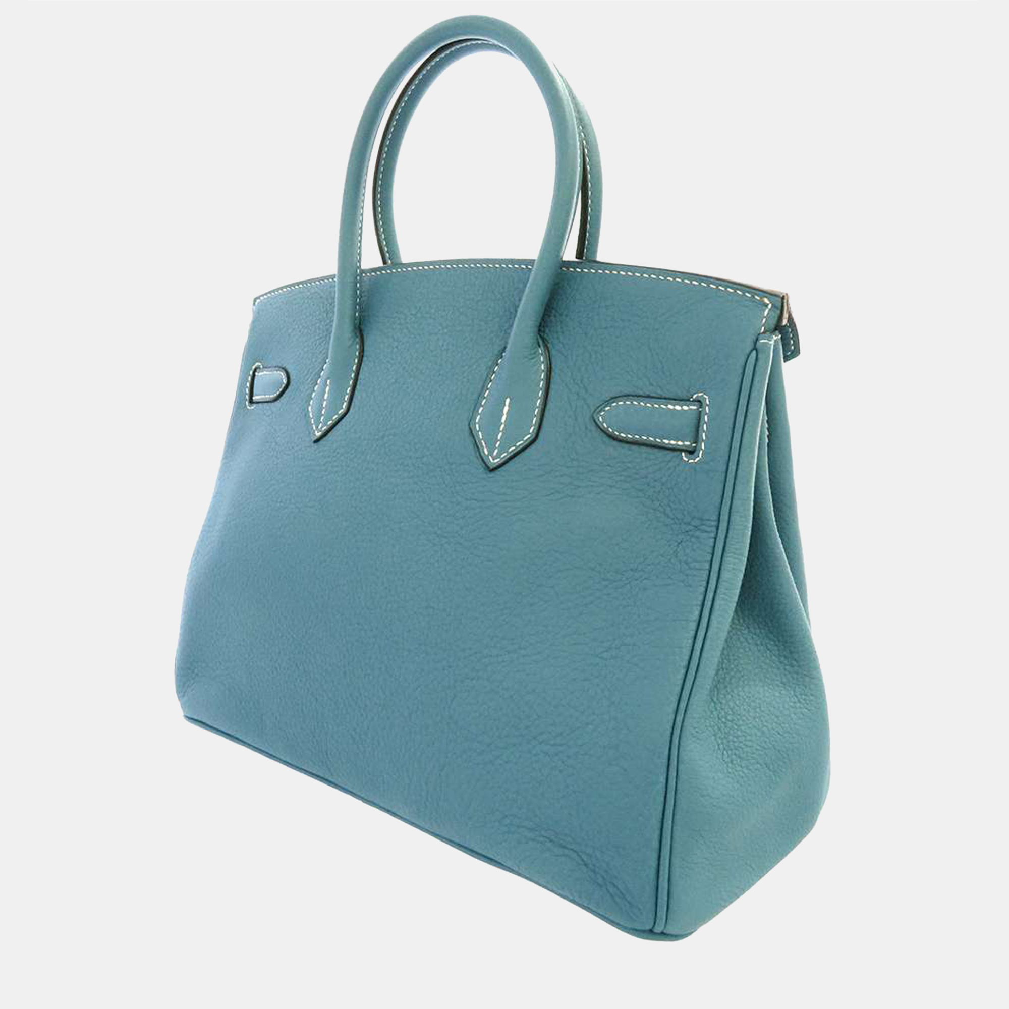 

Hermes Blue Taurillon Clemence Leather Palladium Hardware Birkin 30 Bag