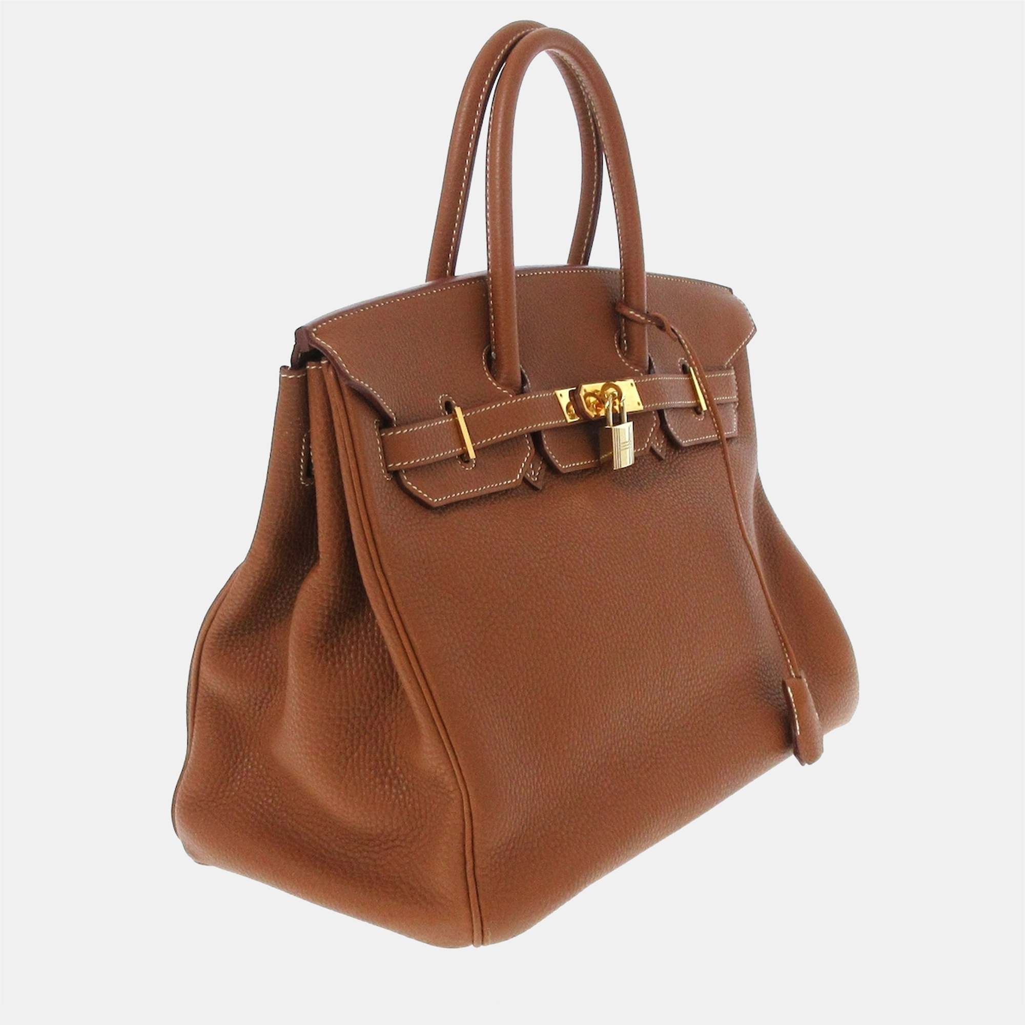 

Hermes Gold Togo Leather Gold Hardware Birkin 35 Tote Bag