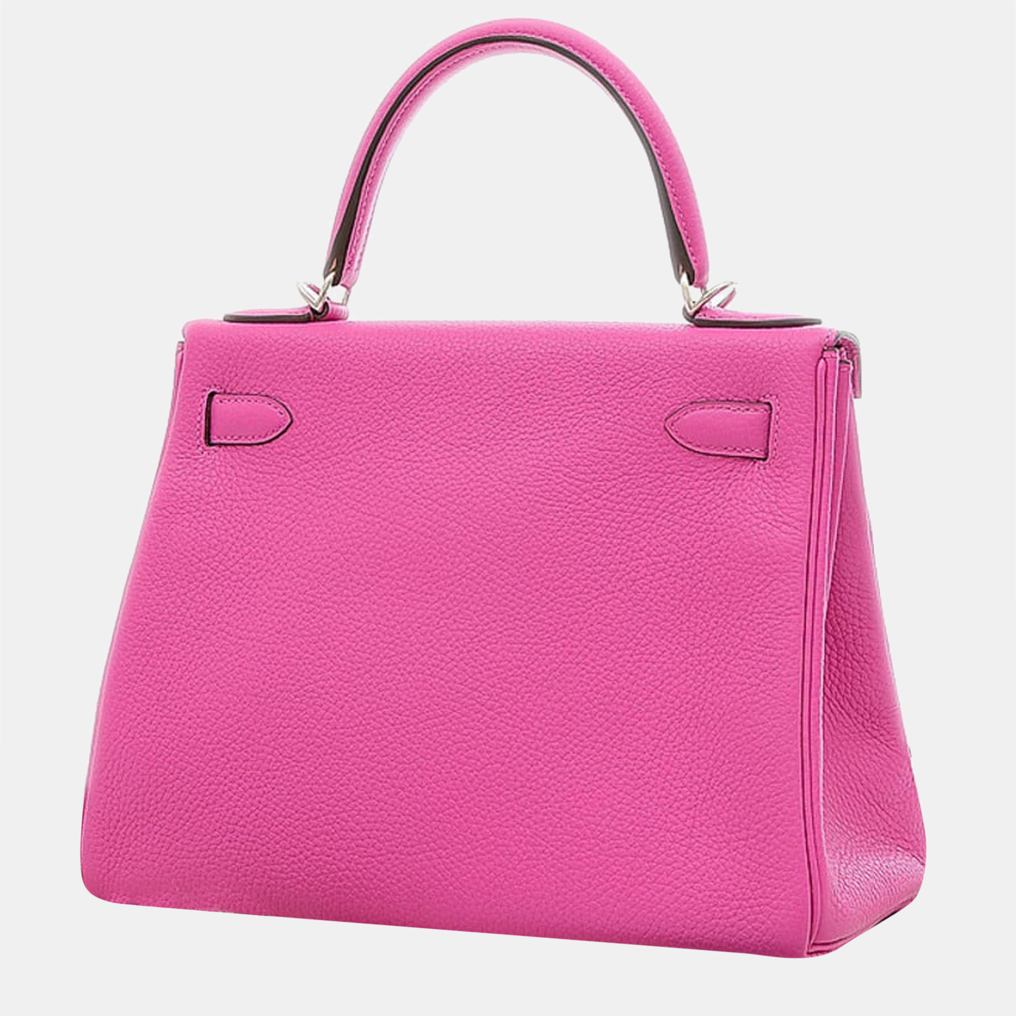 

Hermes Kelly 28 Inner Stitch Togo Handbag Magnolia Silver Hardware C Engraved, Pink