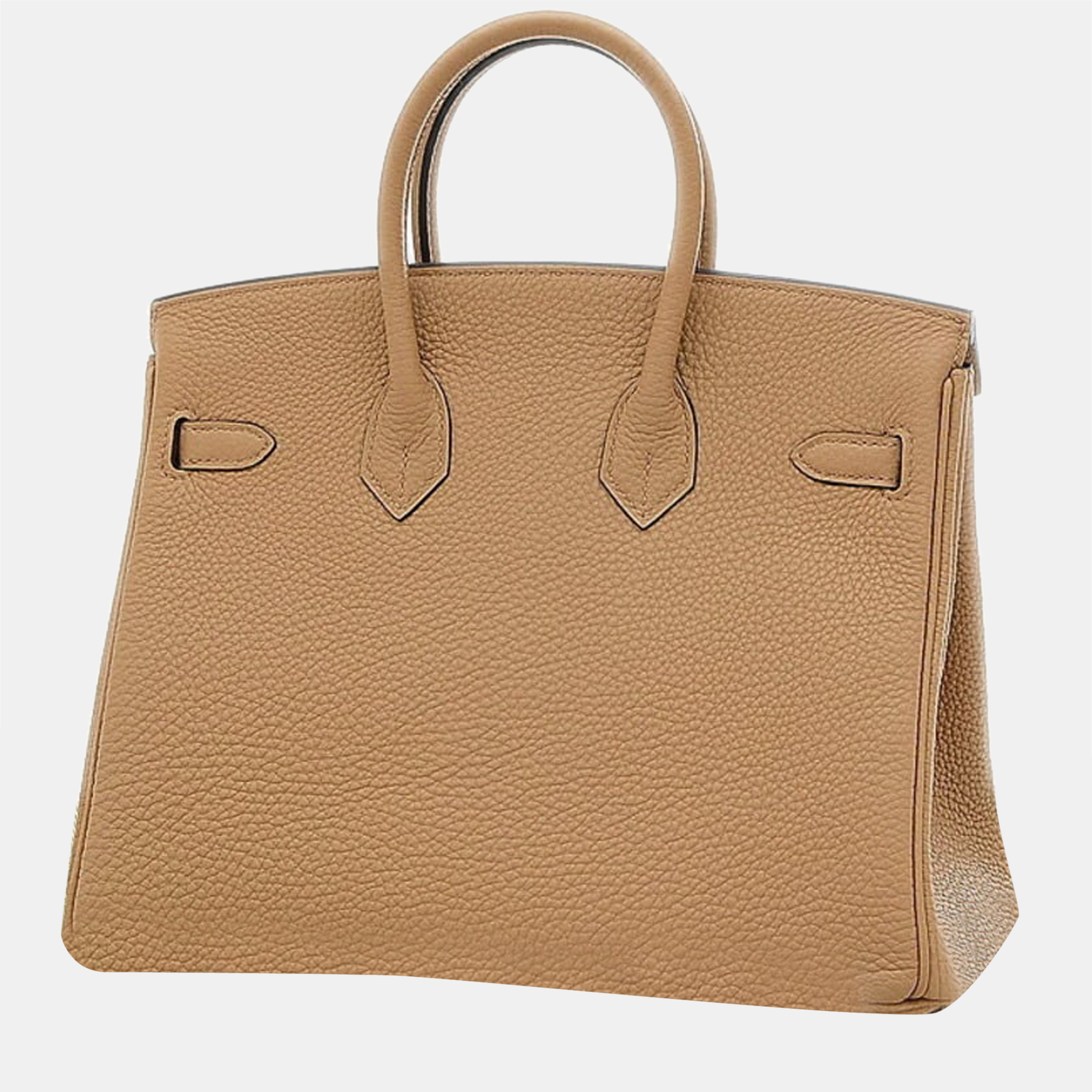 

Hermes Birkin 25 Togo handbag chai silver metal fittings U stamp, Brown
