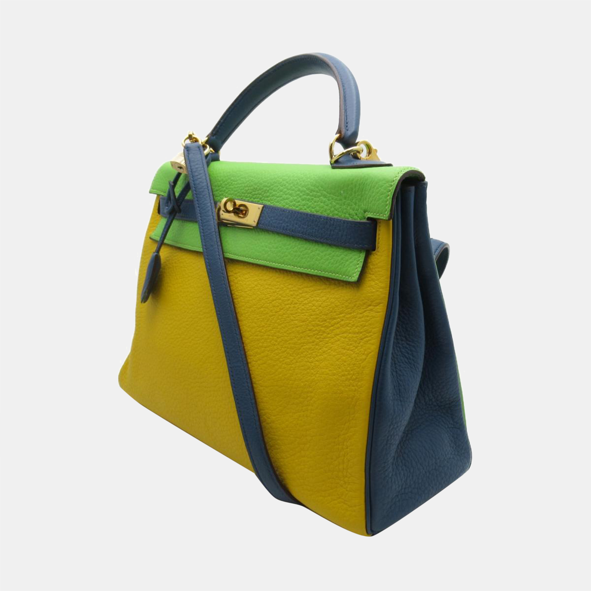 

Hermes Multicolor Animal skin Clemence Tricolor Kelly 32
