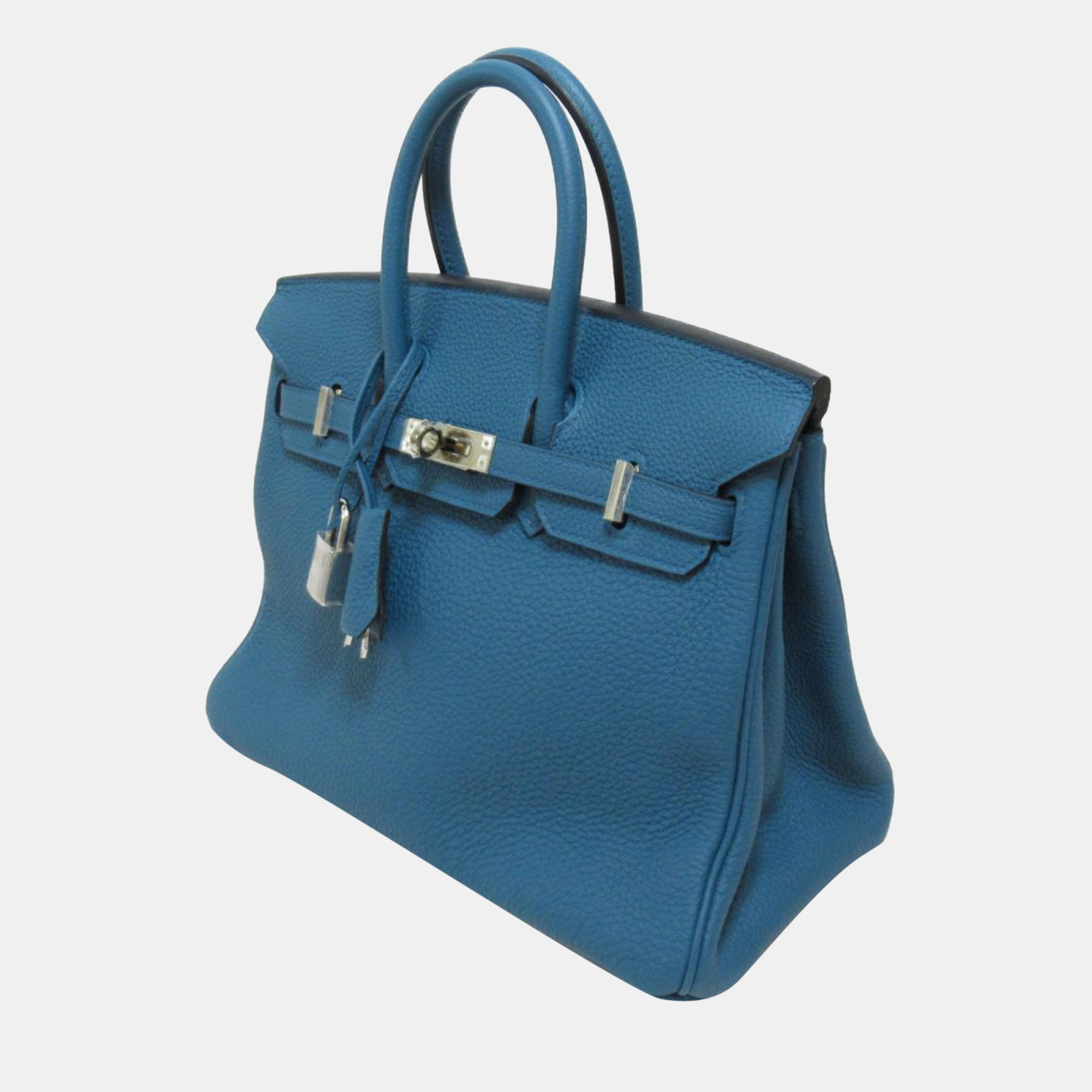 

Hermes Blue Togo Leather Palladium Hardware Birkin 25 Bag