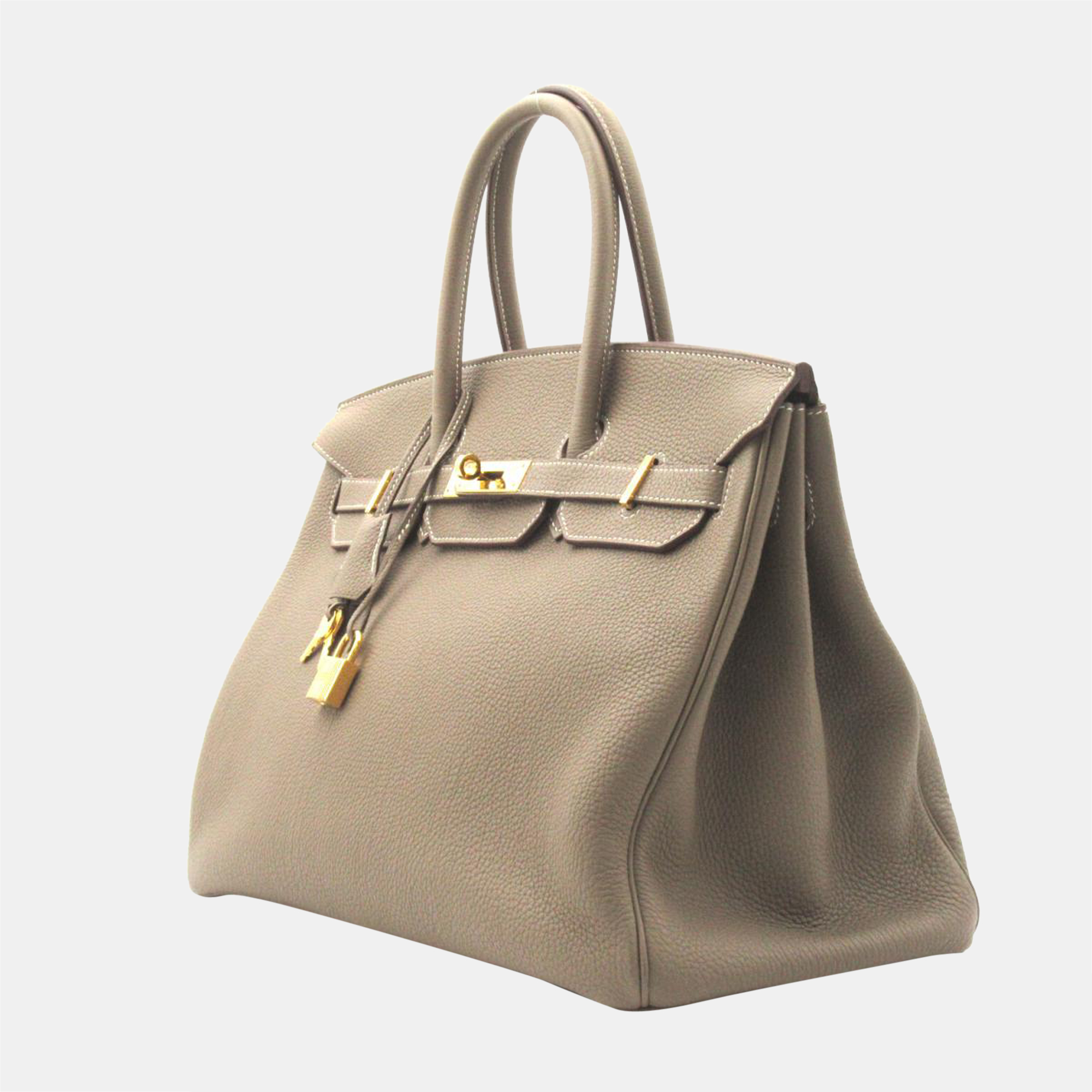 

Hermes Brown Togo Leather Gold Hardware Birkin 35 Bag