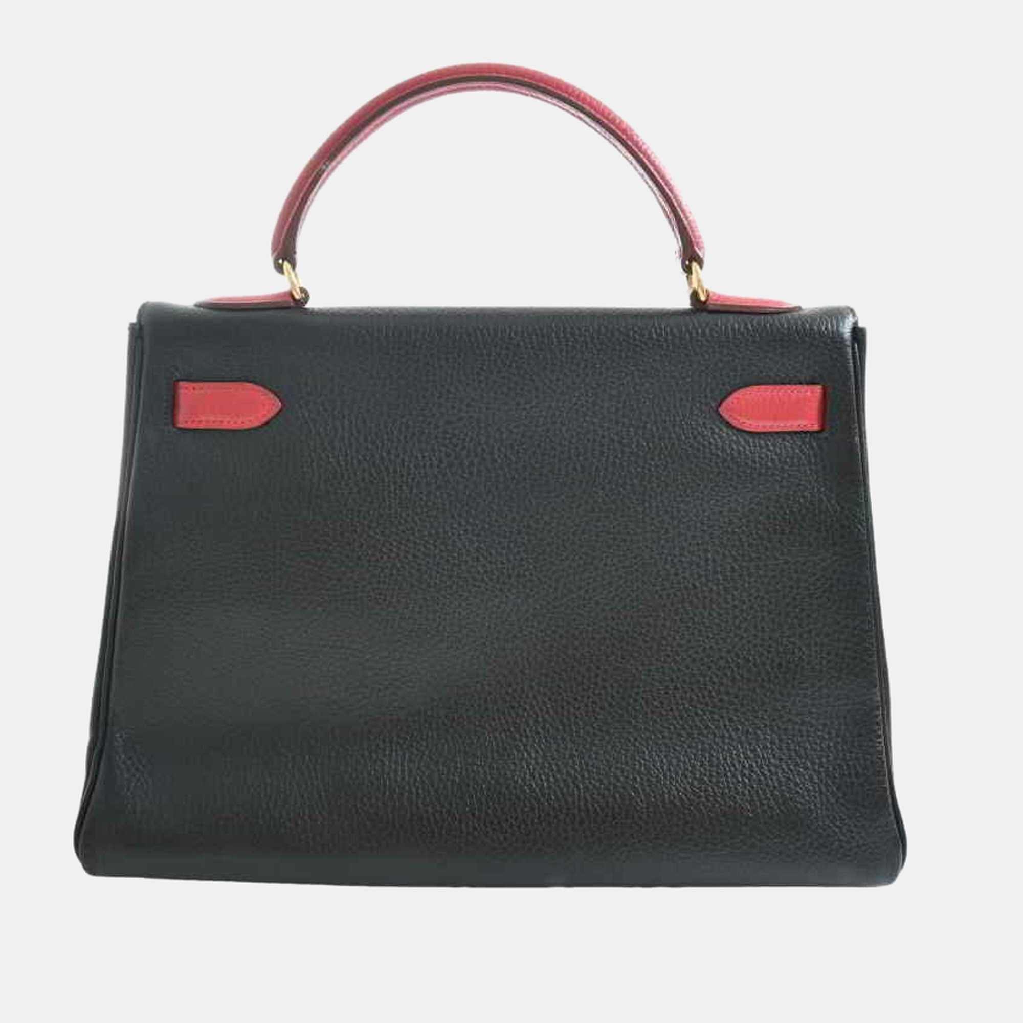 

Hermes Ardennes Kelly 32 handbag black red