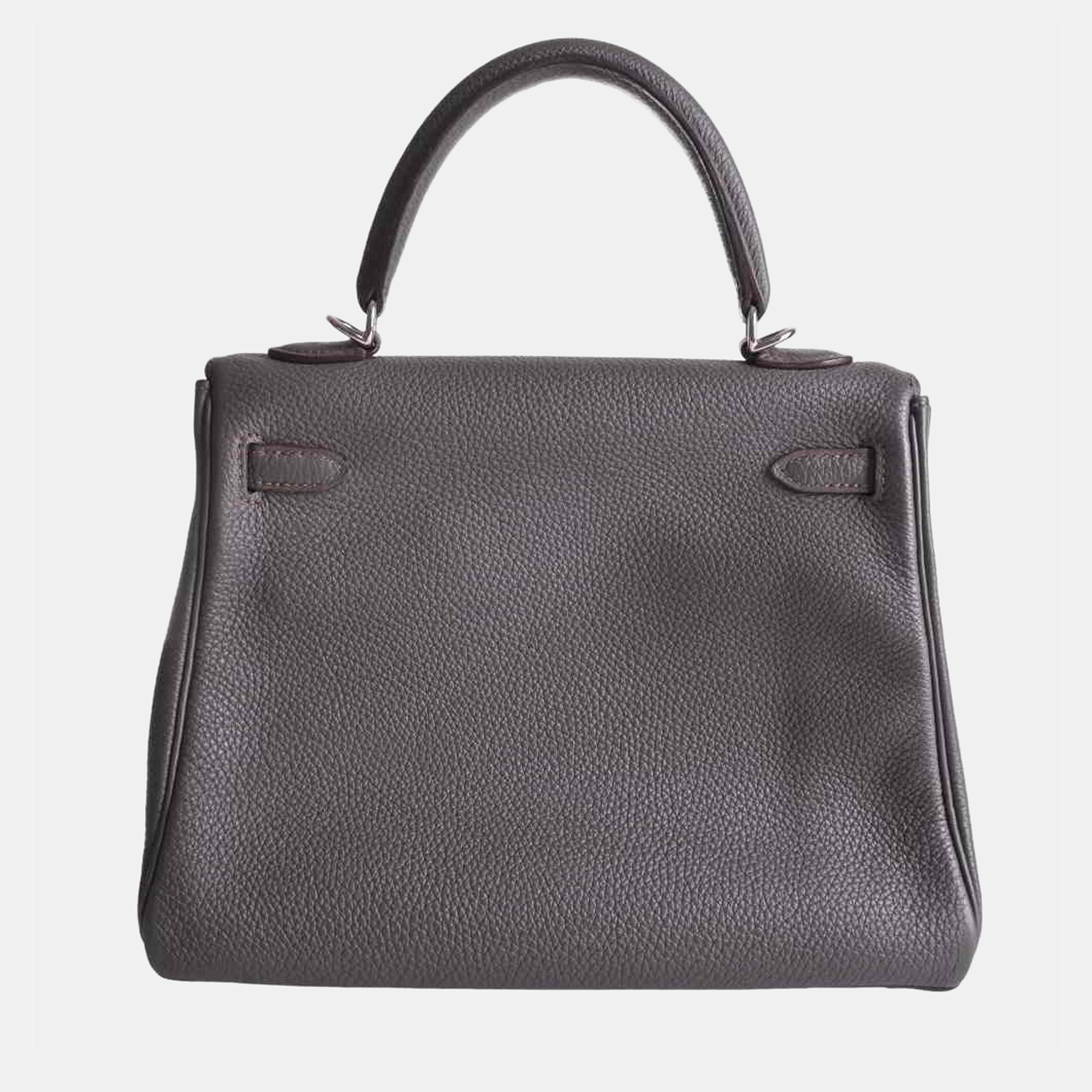 

Hermes Togo Kelly 25 Handbag Gray, Grey