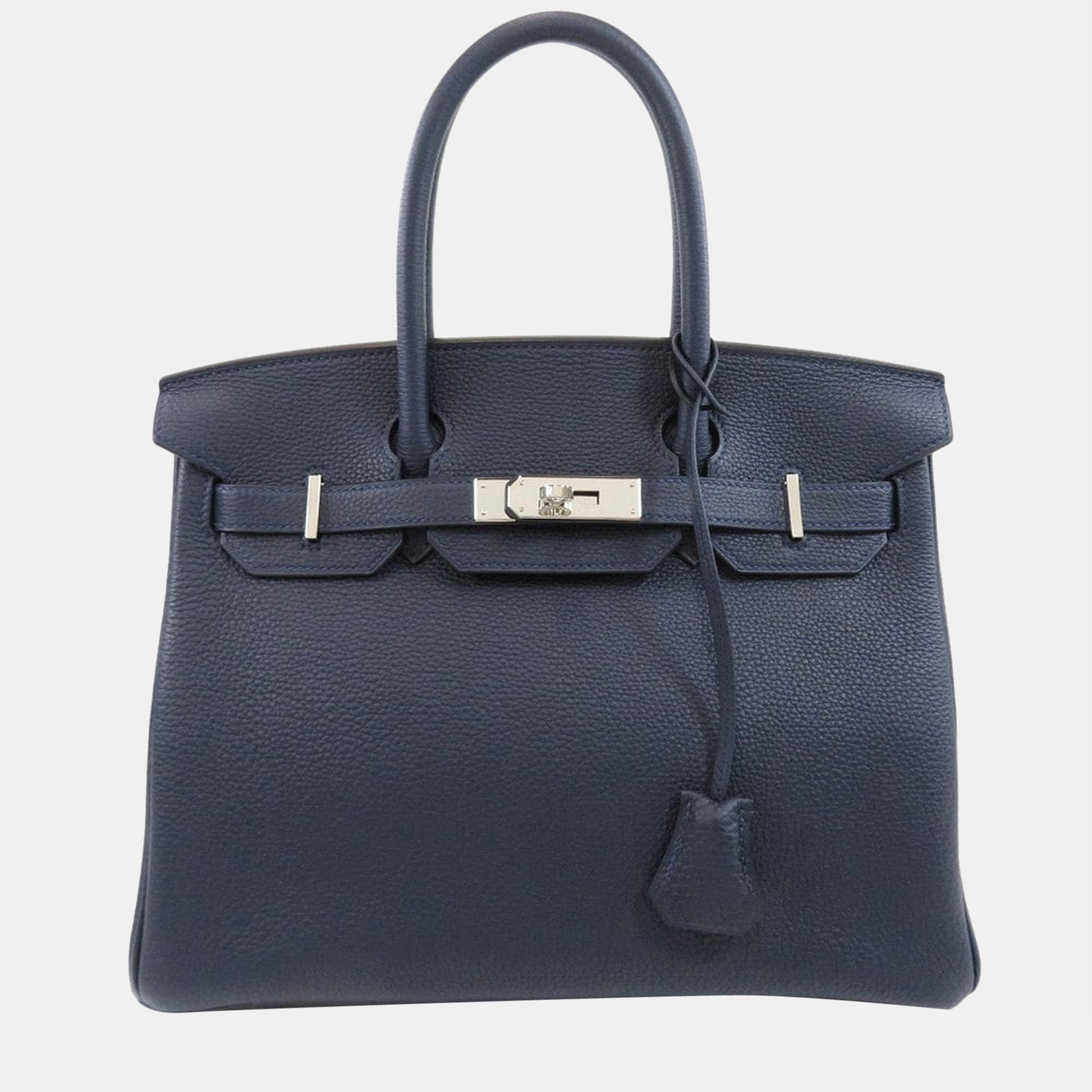 Pre-owned Hermes Birkin 30 Blue Nuit Handbag Togo Ladies
