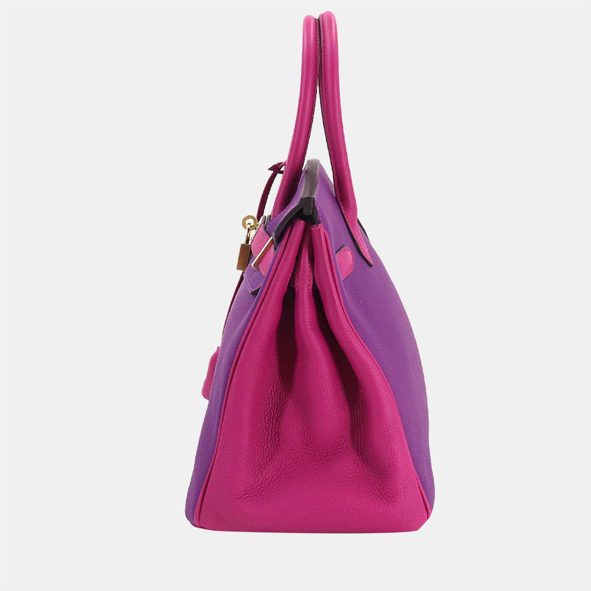 

Hermes Birkin 30 Personal SPO Handbag Togo Anemone Rose Purple C Engraved Gold Metal Fittings, Pink