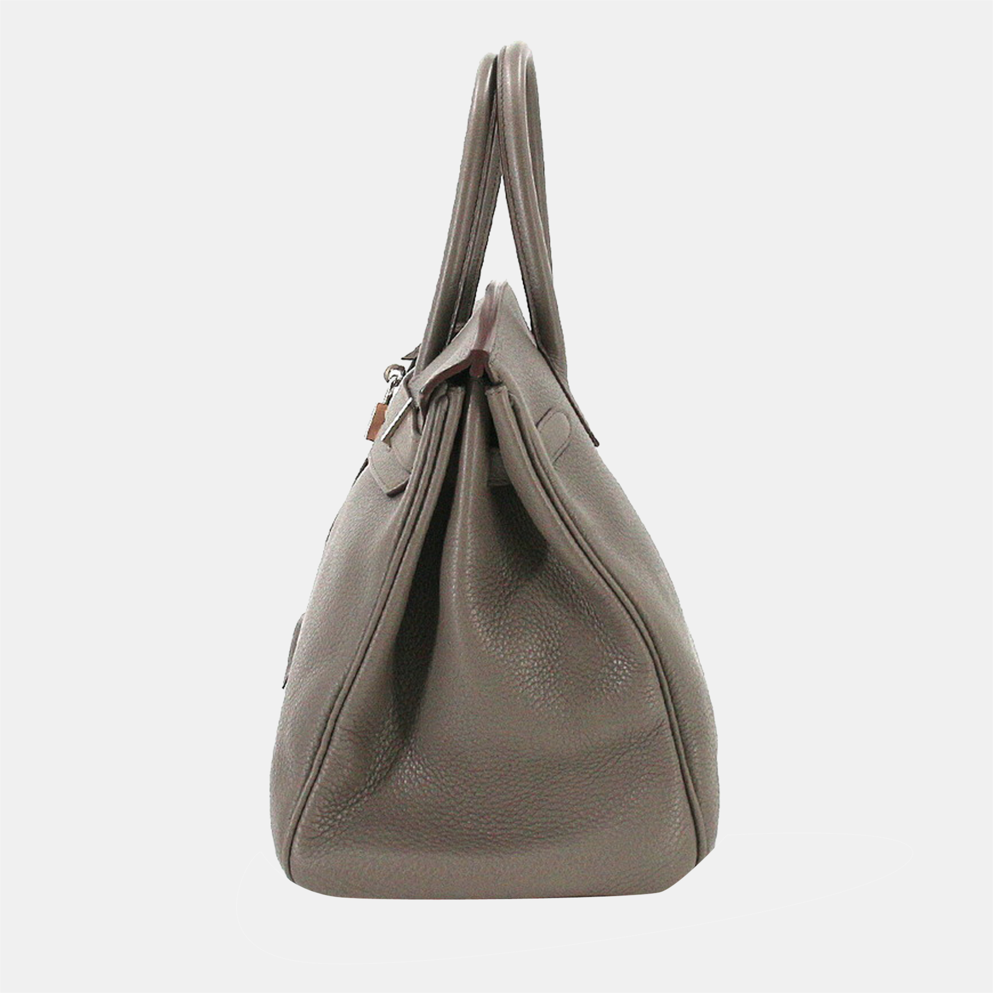

Hermes Birkin 35 hand bag aurillon Clemence ethane O engraved silver metal fittings, Grey