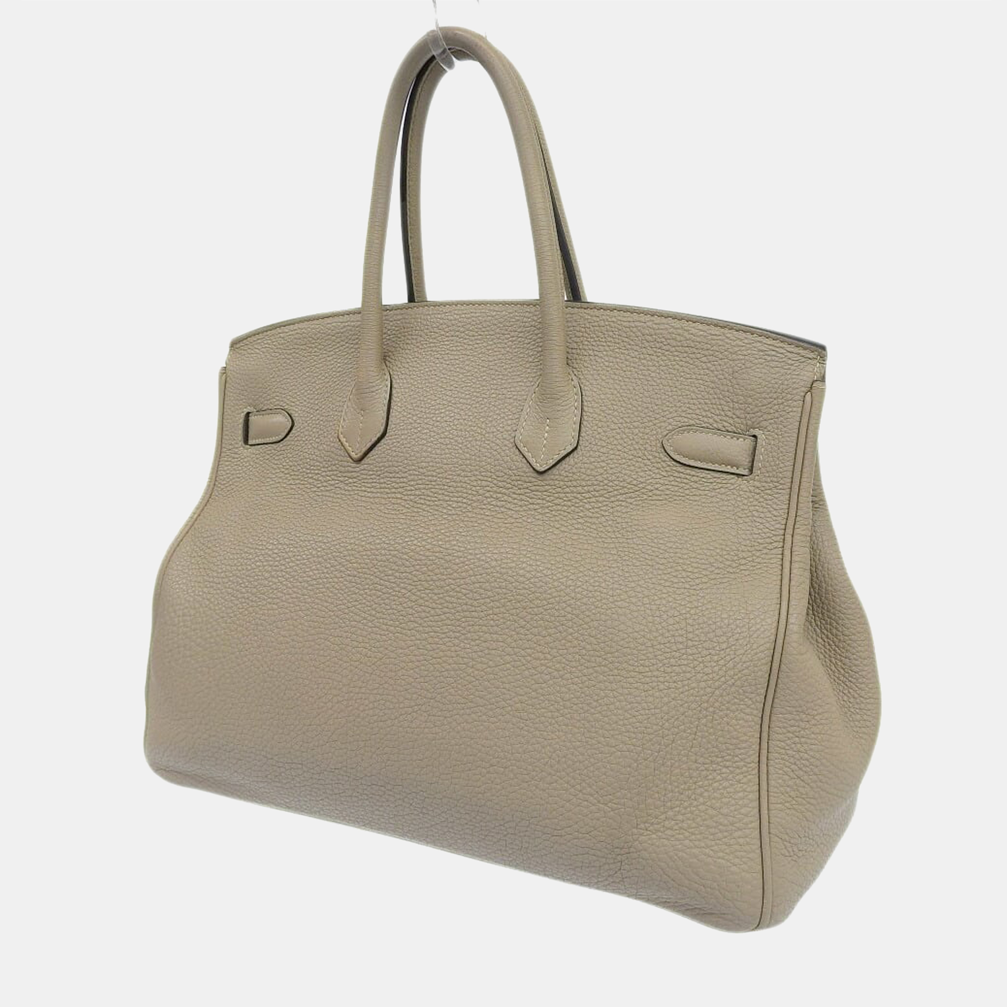

Hermes Birkin 35 handbag Taurillon Clemence gray O stamp, Grey