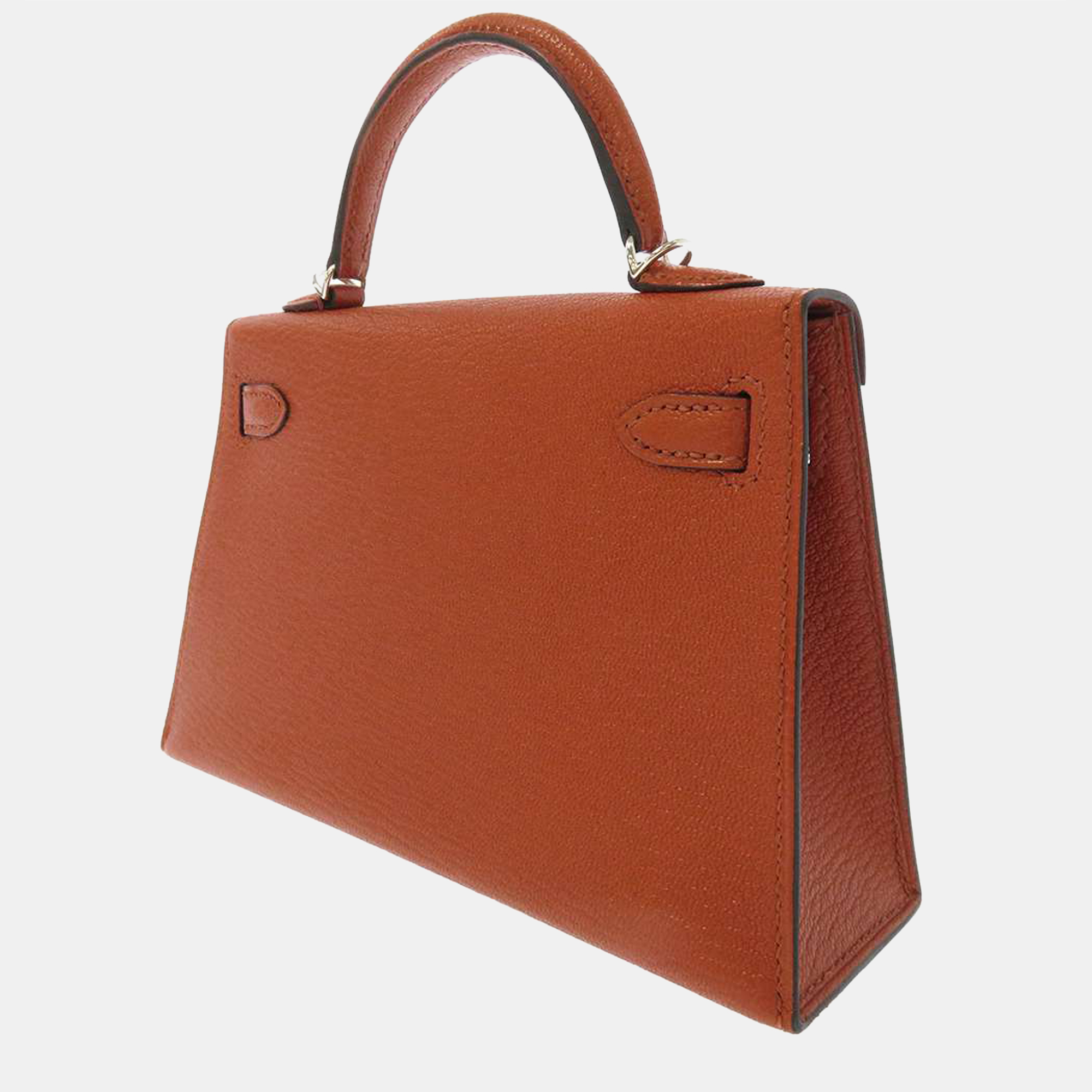 

Hermes Brown Chevre Mysore Mini Kelly Sellier 20 Bag