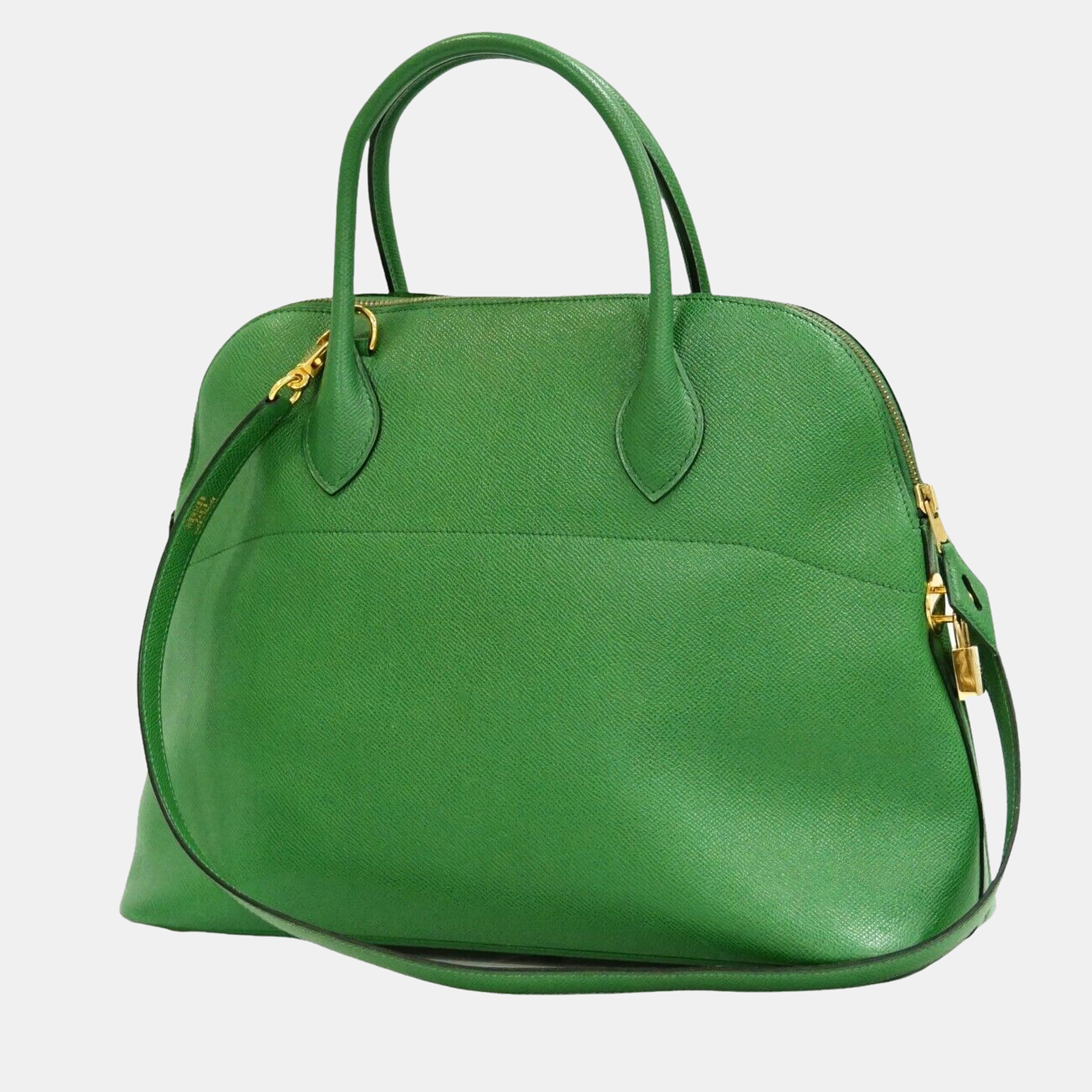 

Hermes Green Leather Bolide bag