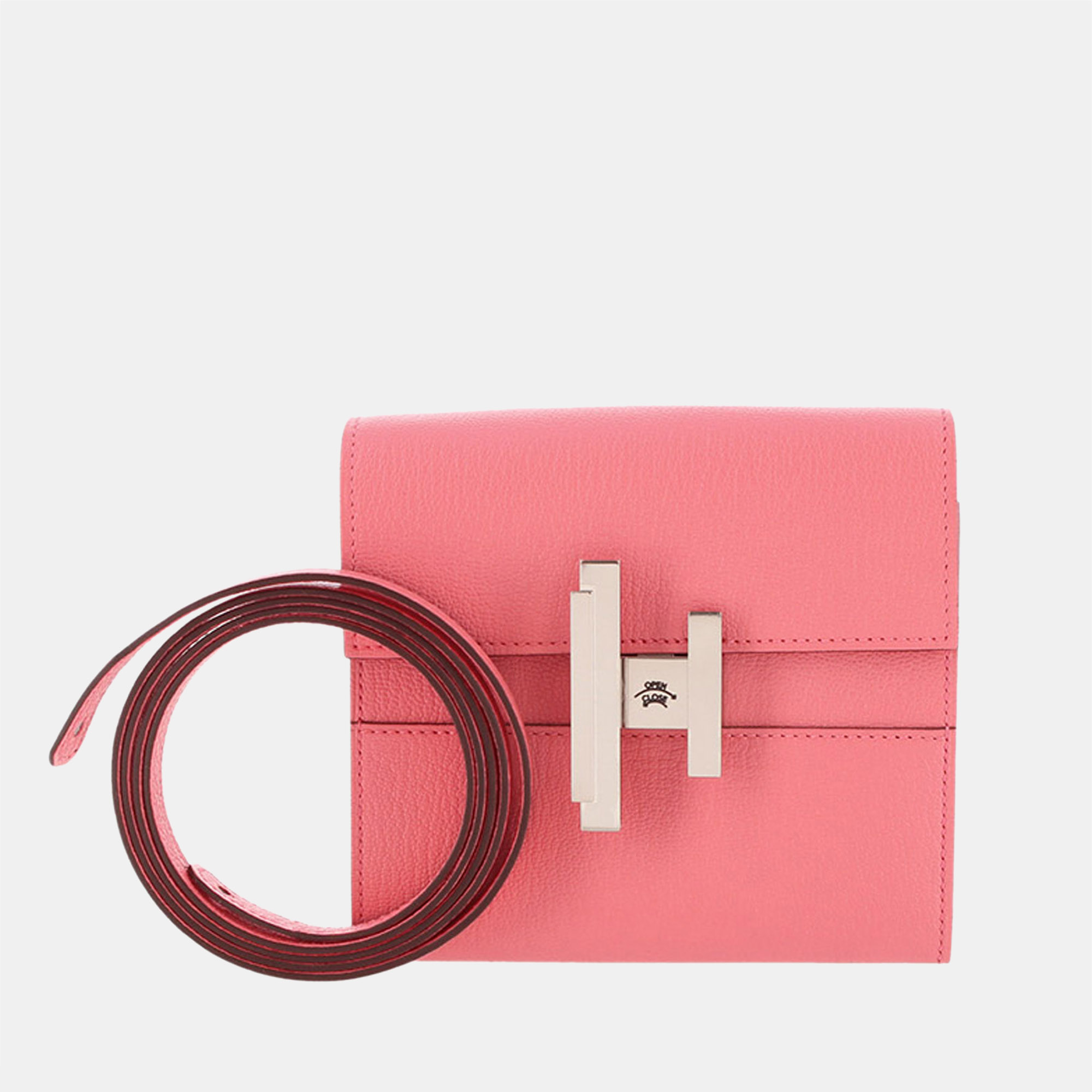 

Hermes Pink Cinhetic Clutch with Strap